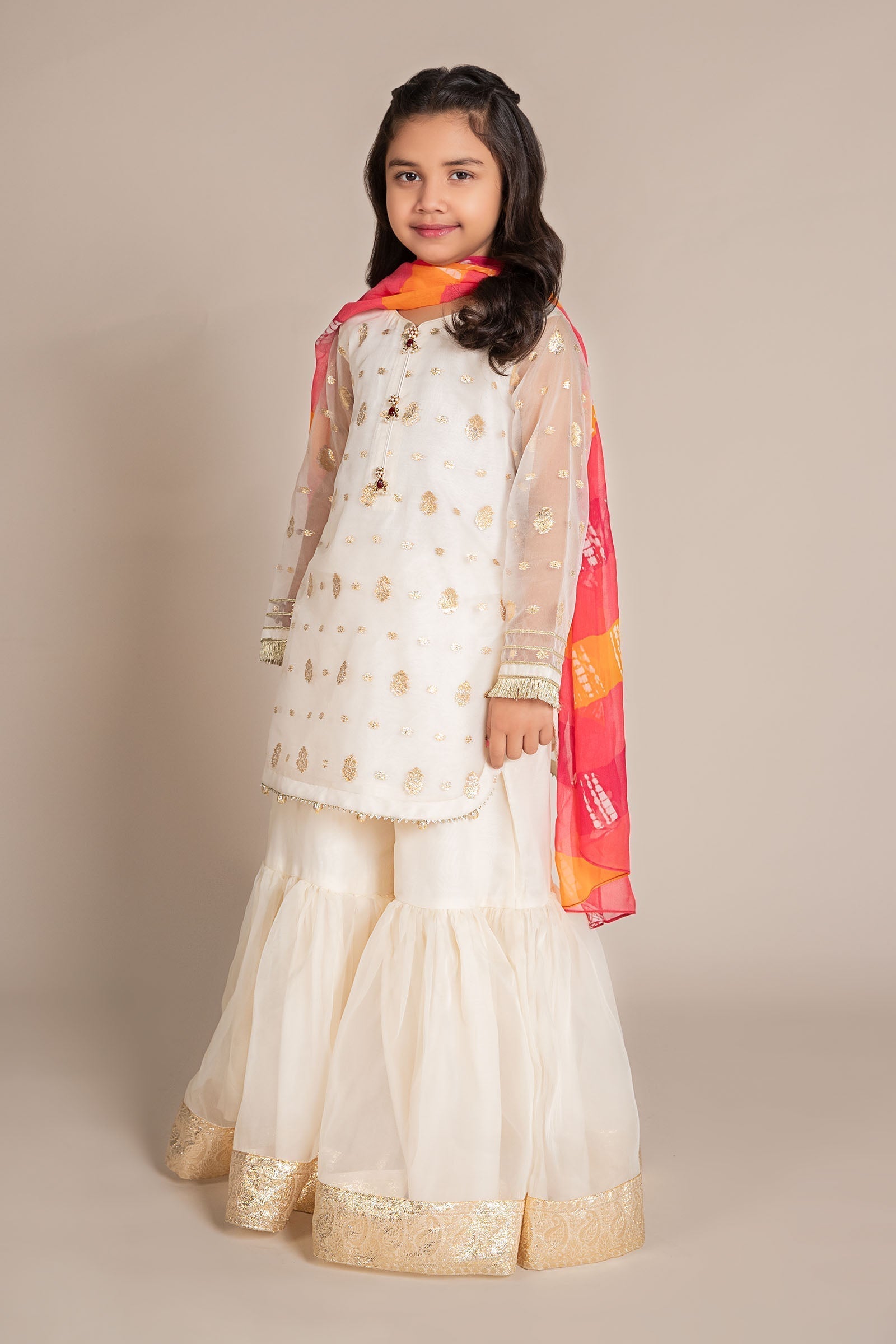 Maria B | 3 Piece Embroidered Organza Lurex Suit | MKS-EF25-20 - House Of Hania