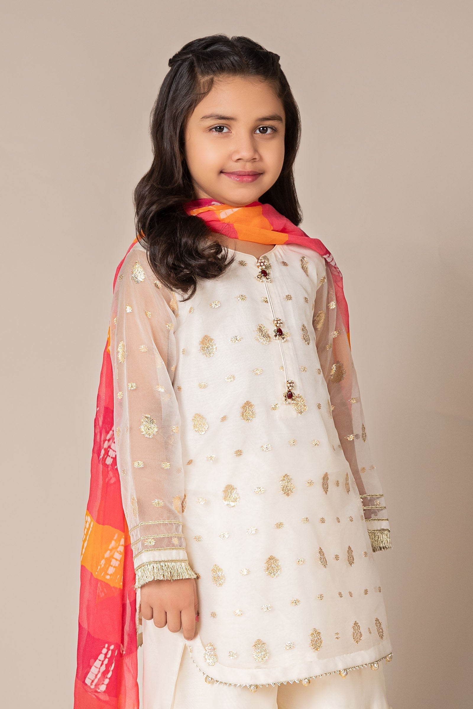 Maria B | 3 Piece Embroidered Organza Lurex Suit | MKS-EF25-20 - House Of Hania