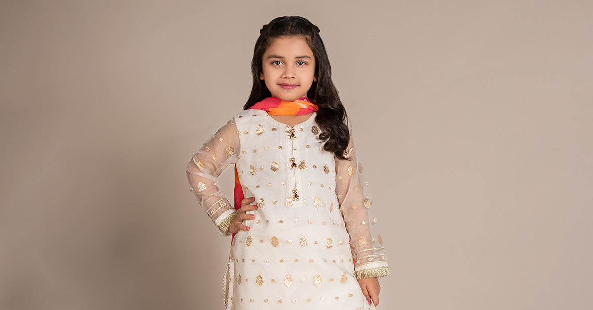 Maria B | 3 Piece Embroidered Organza Lurex Suit | MKS-EF25-20 - House Of Hania