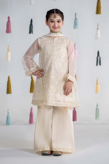 Maria B | 3 Piece Embroidered Organza Suit | MKS-EA24-25 - House Of Hania