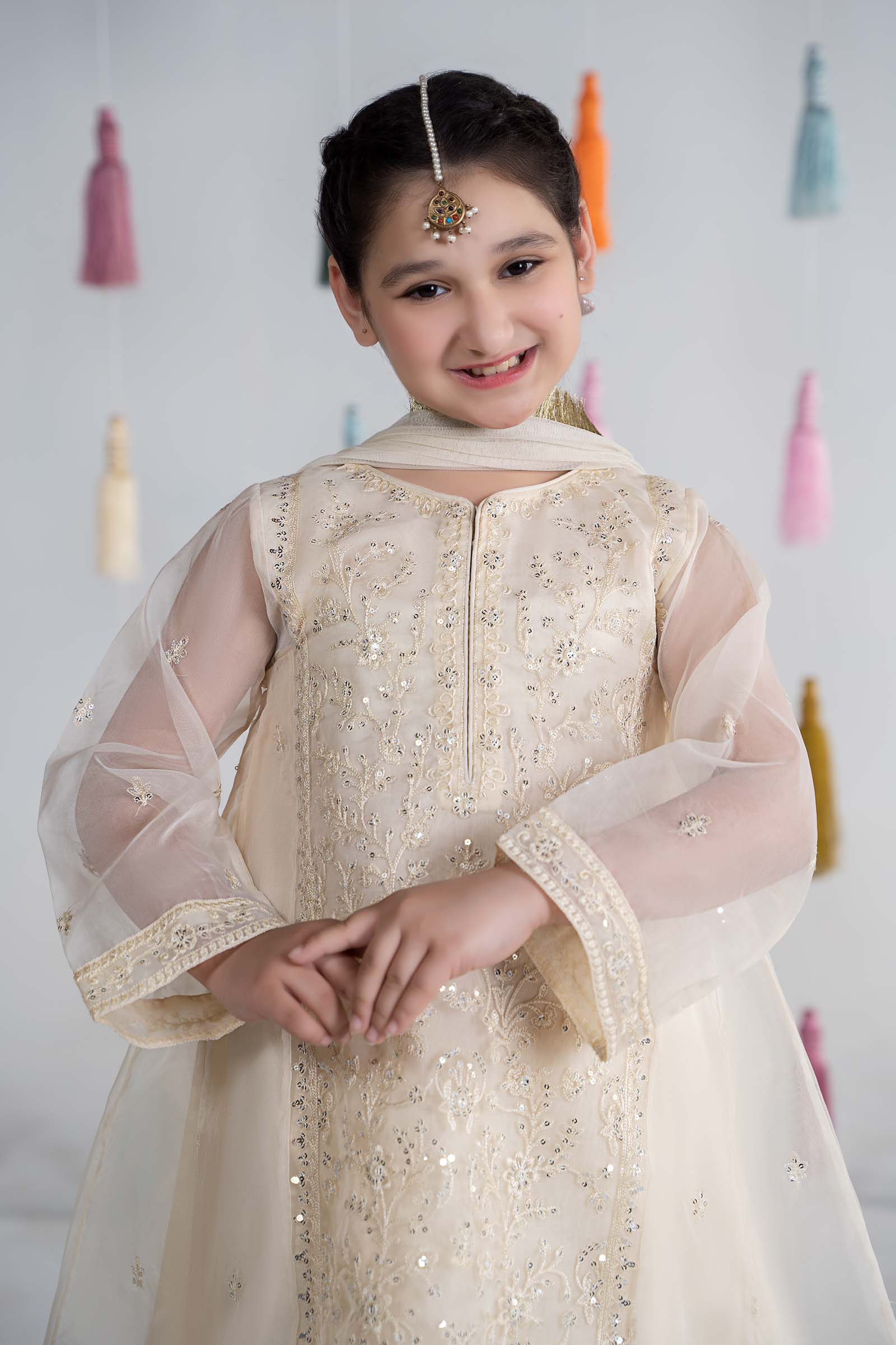 Maria B | 3 Piece Embroidered Organza Suit | MKS-EA24-25 - House Of Hania