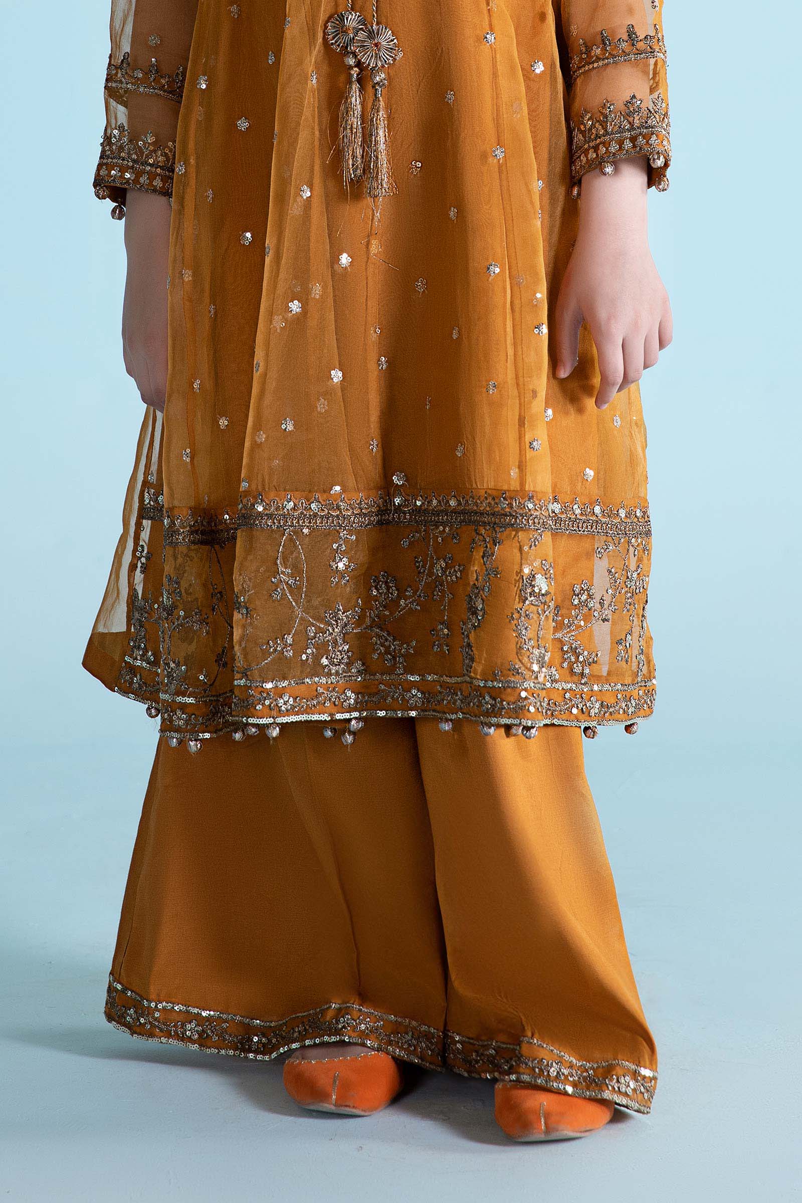 Maria B | 3 Piece Embroidered Organza Suit | MKS-EA24-28 - House Of Hania