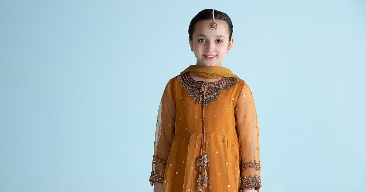 Maria B | 3 Piece Embroidered Organza Suit | MKS-EA24-28 - House Of Hania