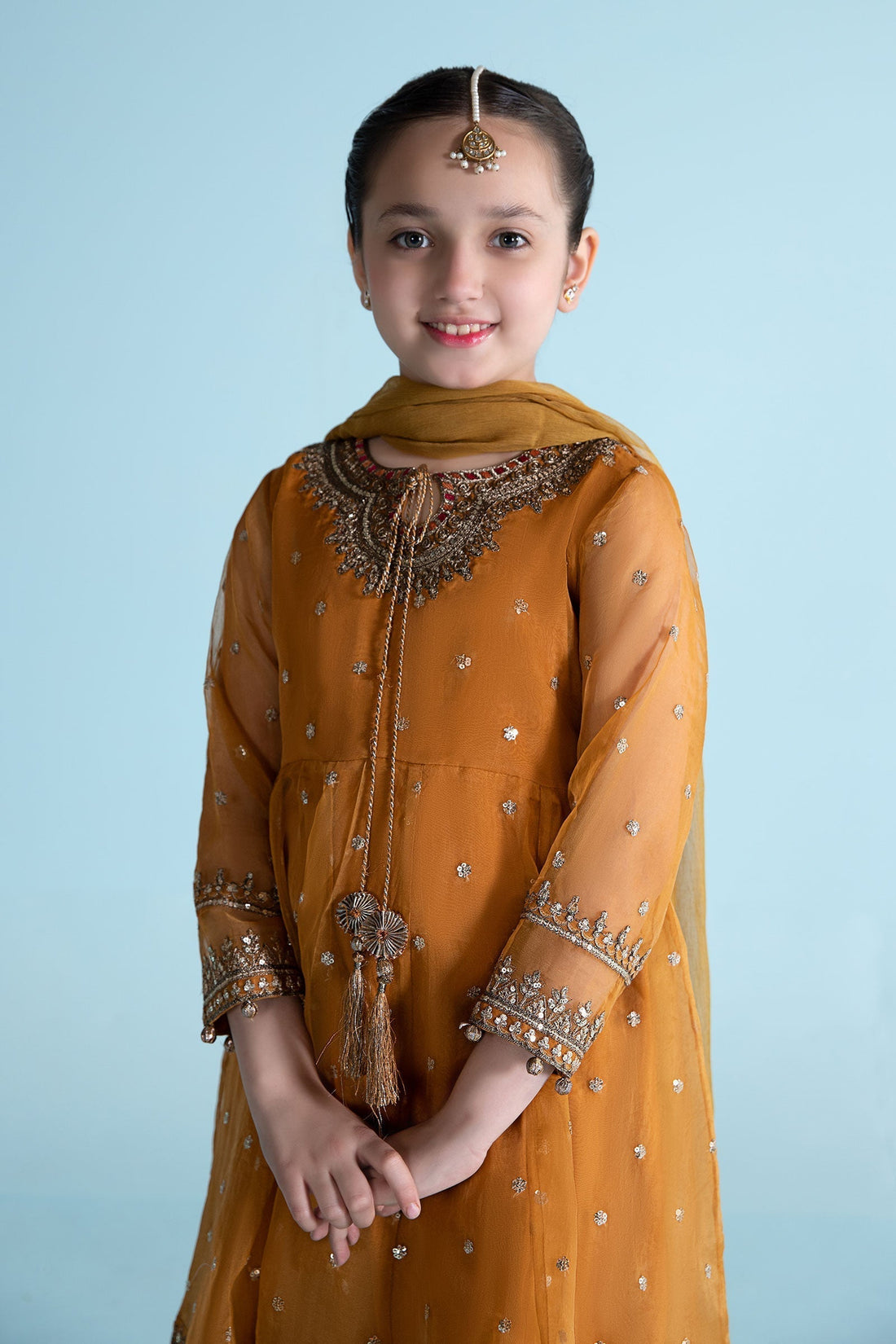 Maria B | 3 Piece Embroidered Organza Suit | MKS-EA24-28 - House Of Hania
