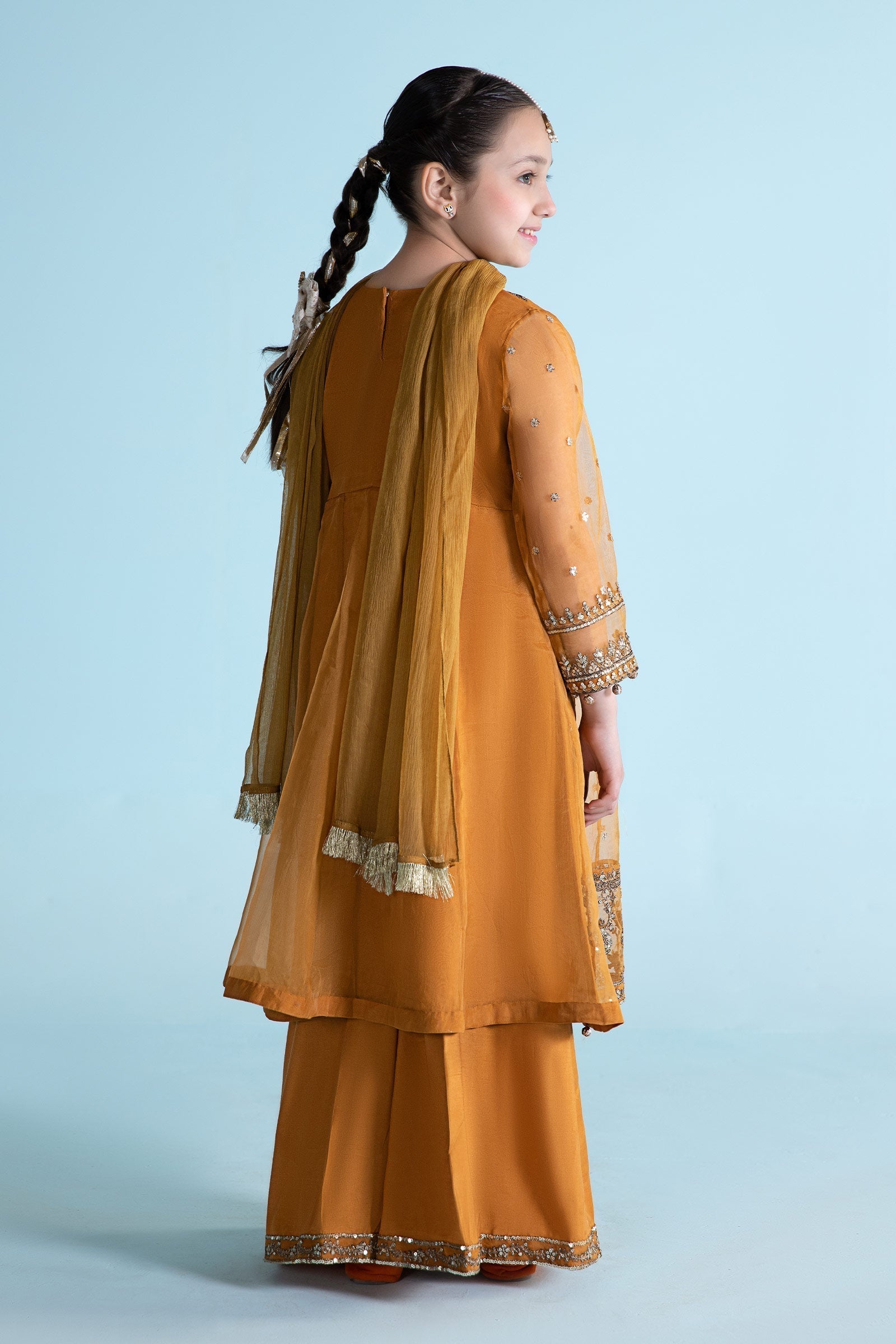 Maria B | 3 Piece Embroidered Organza Suit | MKS-EA24-28 - House Of Hania