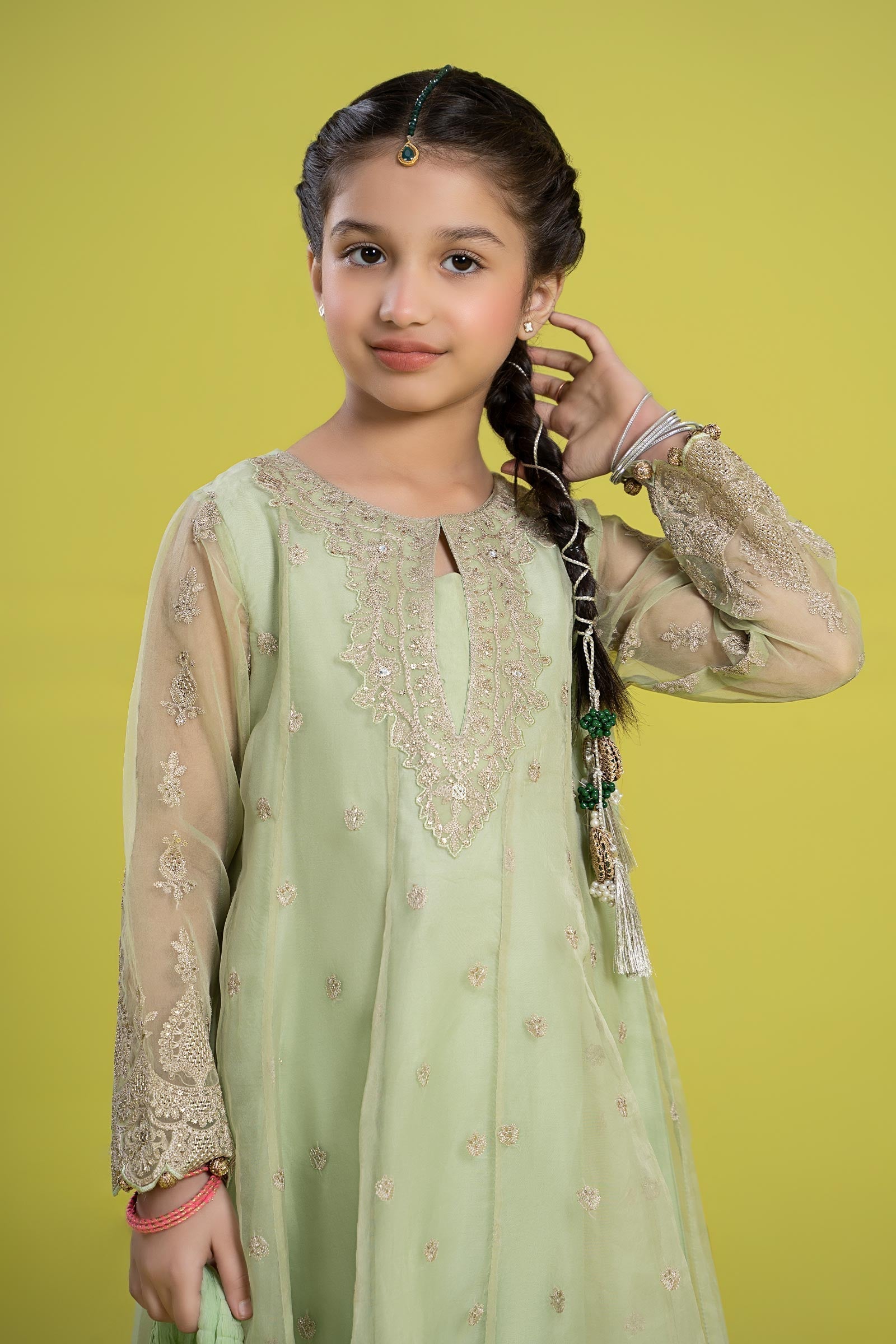 Maria B | 3 Piece Embroidered Organza Suit | MKS-EF24-05 - House Of Hania