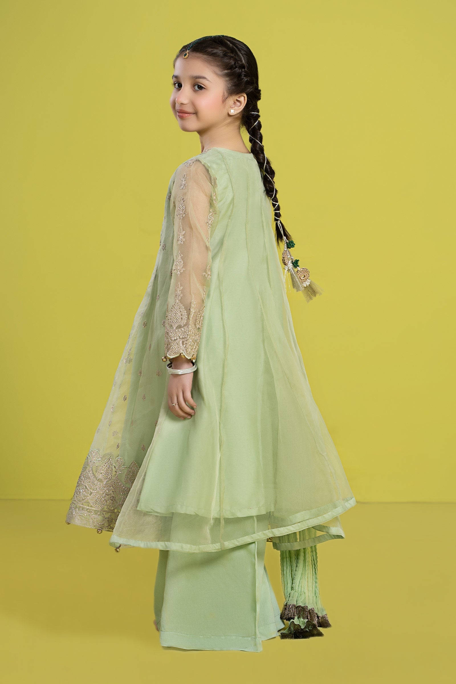 Maria B | 3 Piece Embroidered Organza Suit | MKS-EF24-05 - House Of Hania