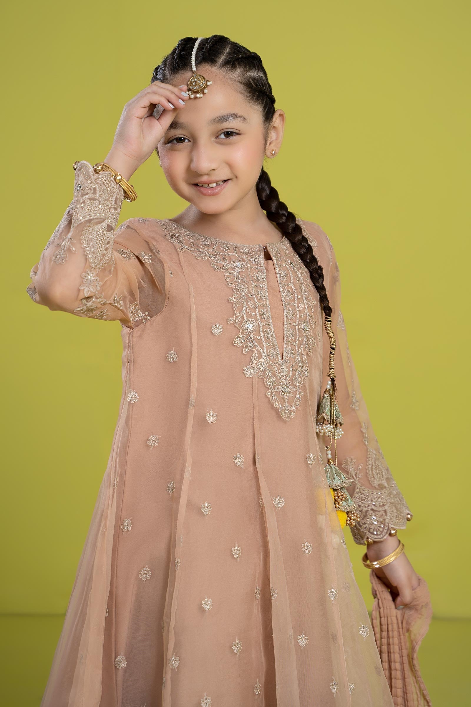 Maria B | 3 Piece Embroidered Organza Suit | MKS-EF24-05 - House Of Hania
