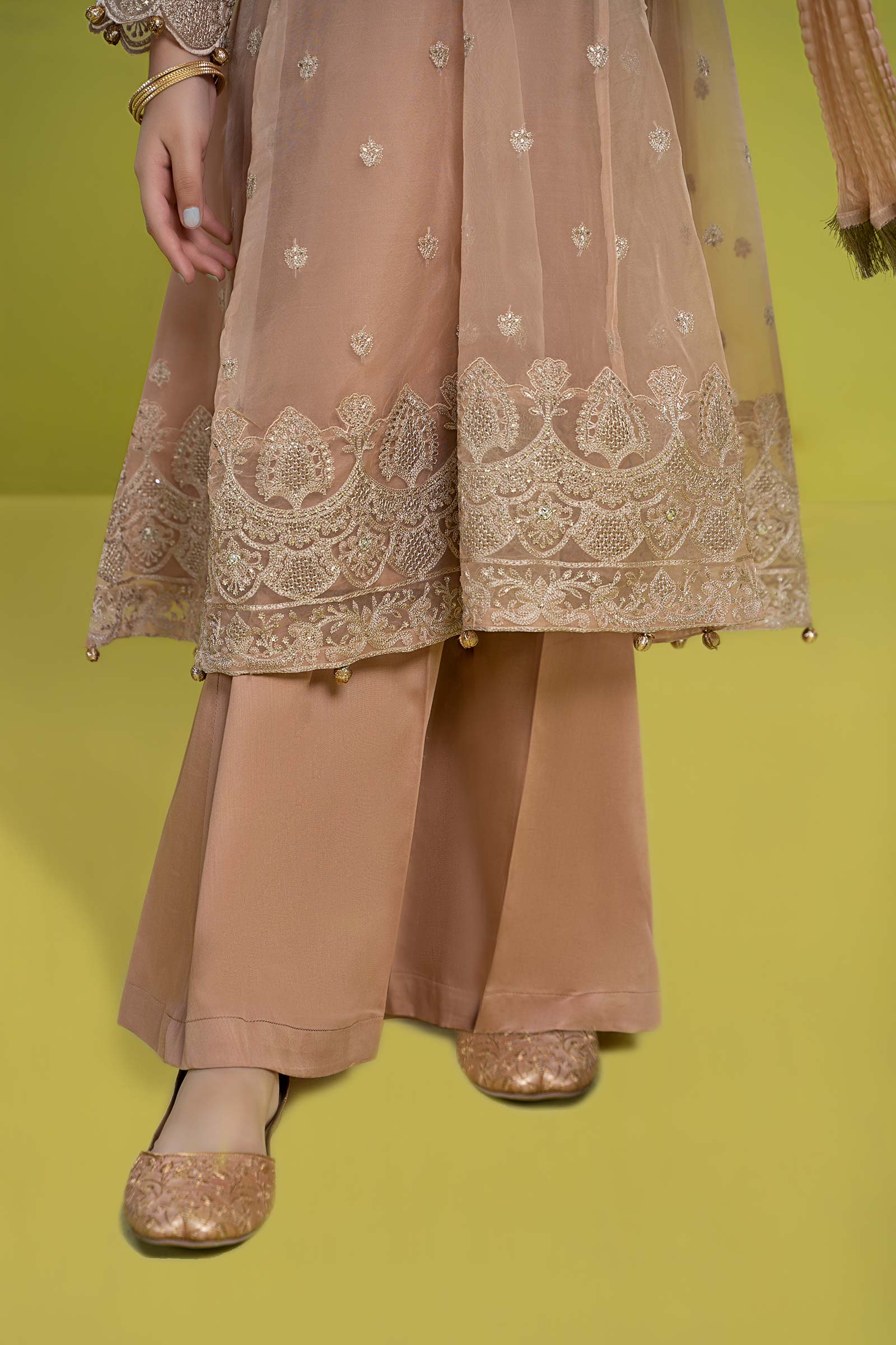 Maria B | 3 Piece Embroidered Organza Suit | MKS-EF24-05 - House Of Hania