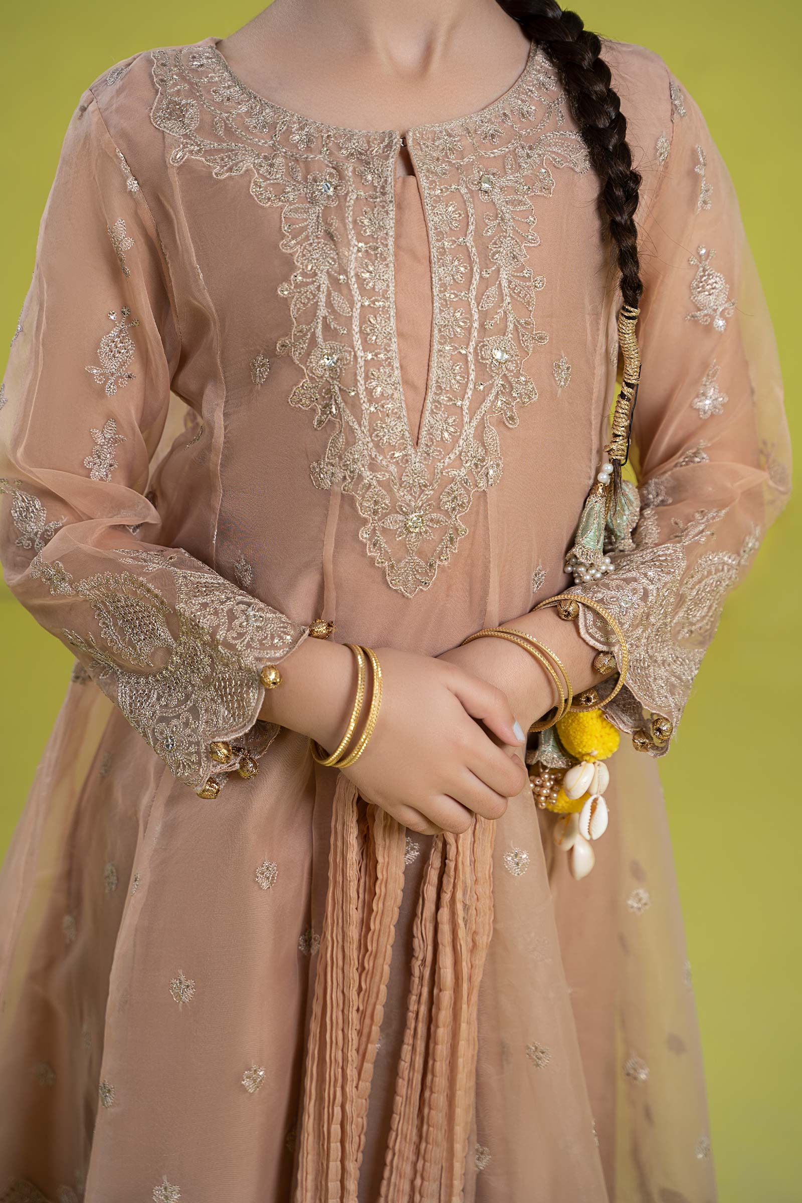 Maria B | 3 Piece Embroidered Organza Suit | MKS-EF24-05 - House Of Hania