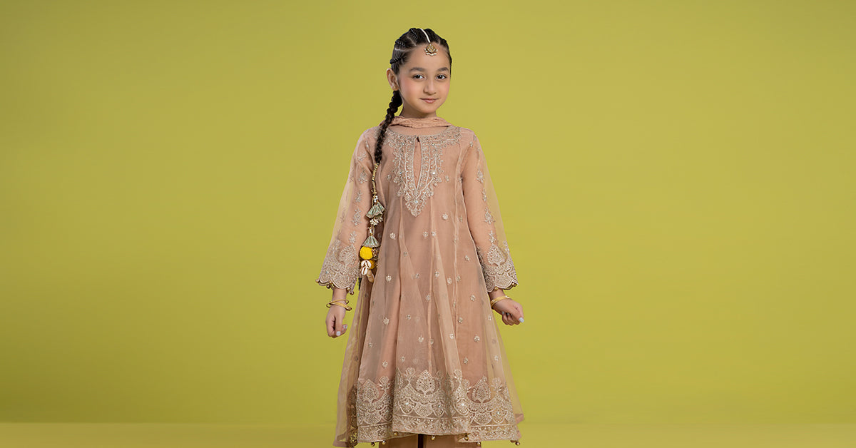 Maria B | 3 Piece Embroidered Organza Suit | MKS-EF24-05 - House Of Hania