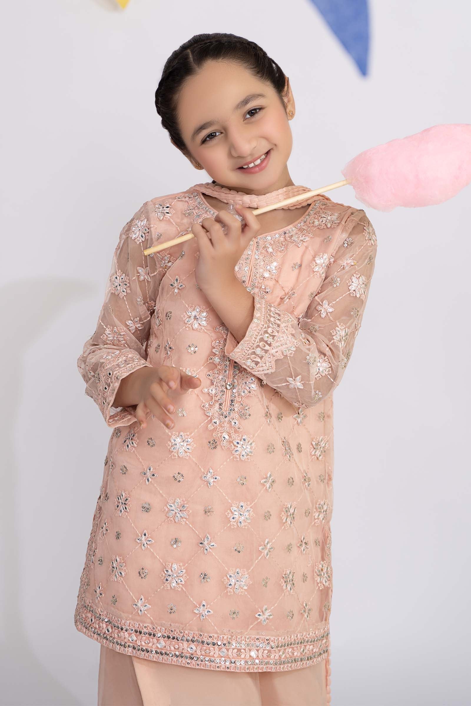 Maria B | 3 Piece Embroidered Organza Suit | MKS-EF24-11 - House Of Hania