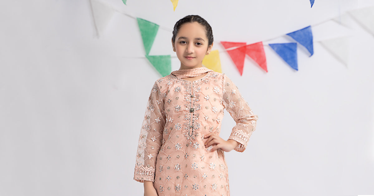 Maria B | 3 Piece Embroidered Organza Suit | MKS-EF24-11 - House Of Hania