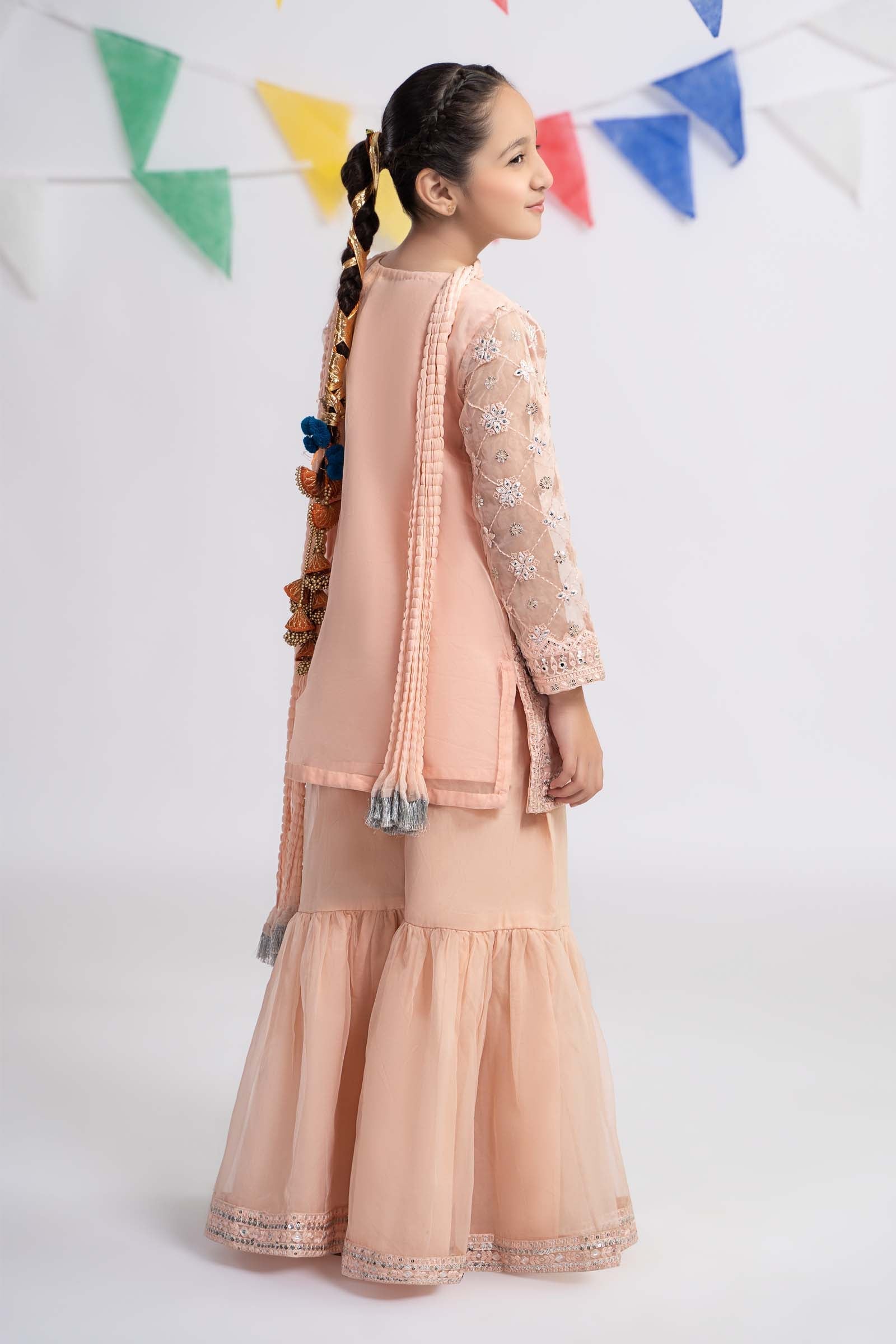Maria B | 3 Piece Embroidered Organza Suit | MKS-EF24-11 - House Of Hania