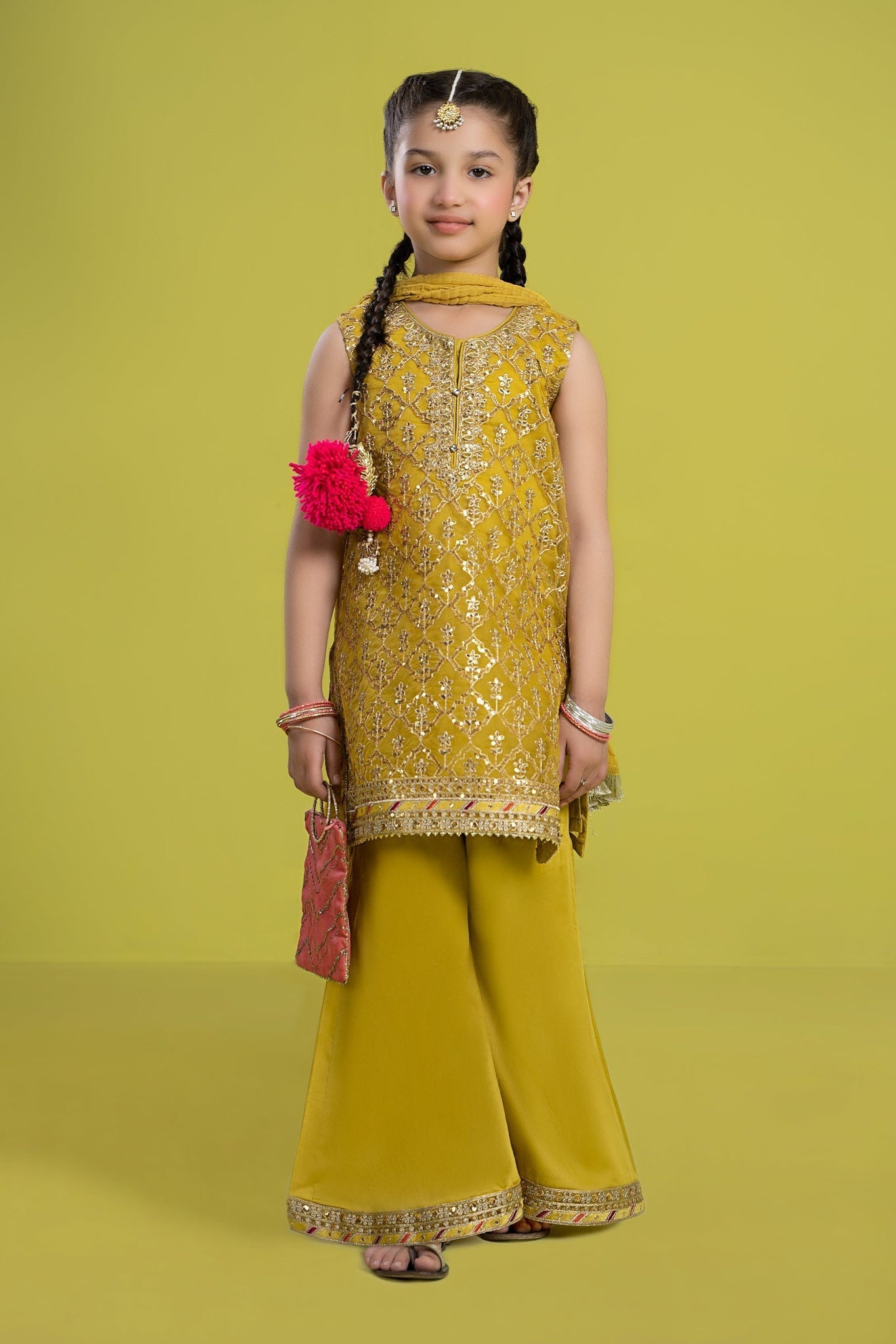 Maria B | 3 Piece Embroidered Organza Suit | MKS-EF24-14 - House Of Hania