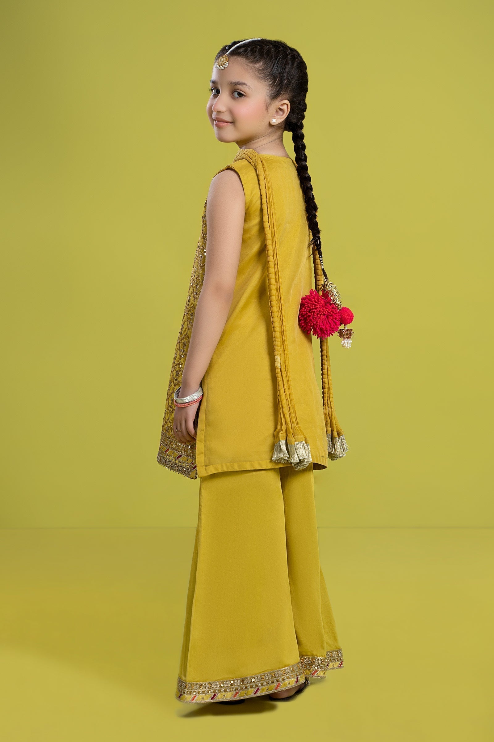 Maria B | 3 Piece Embroidered Organza Suit | MKS-EF24-14 - House Of Hania