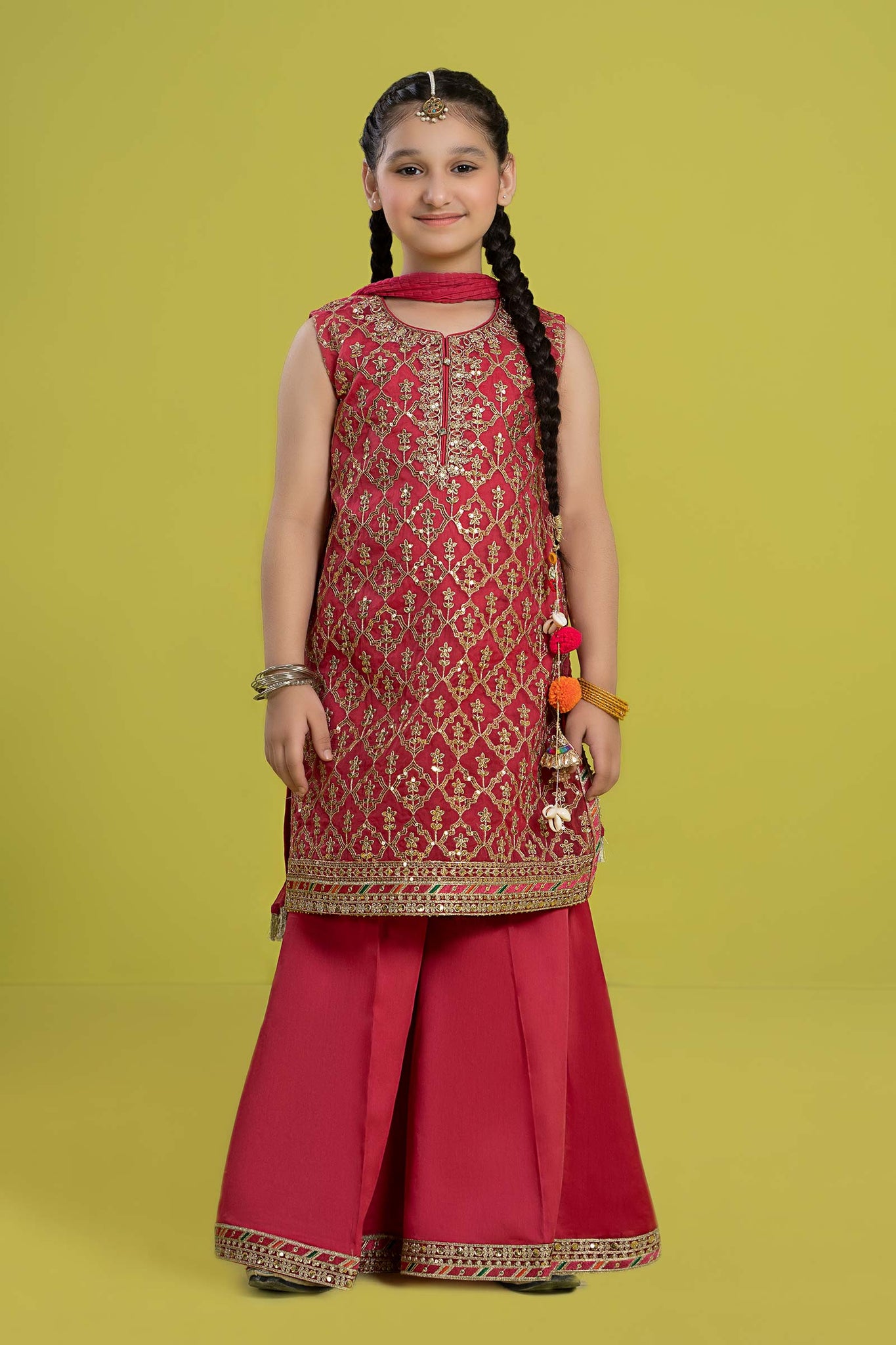 Maria B | 3 Piece Embroidered Organza Suit | MKS-EF24-14 - House Of Hania