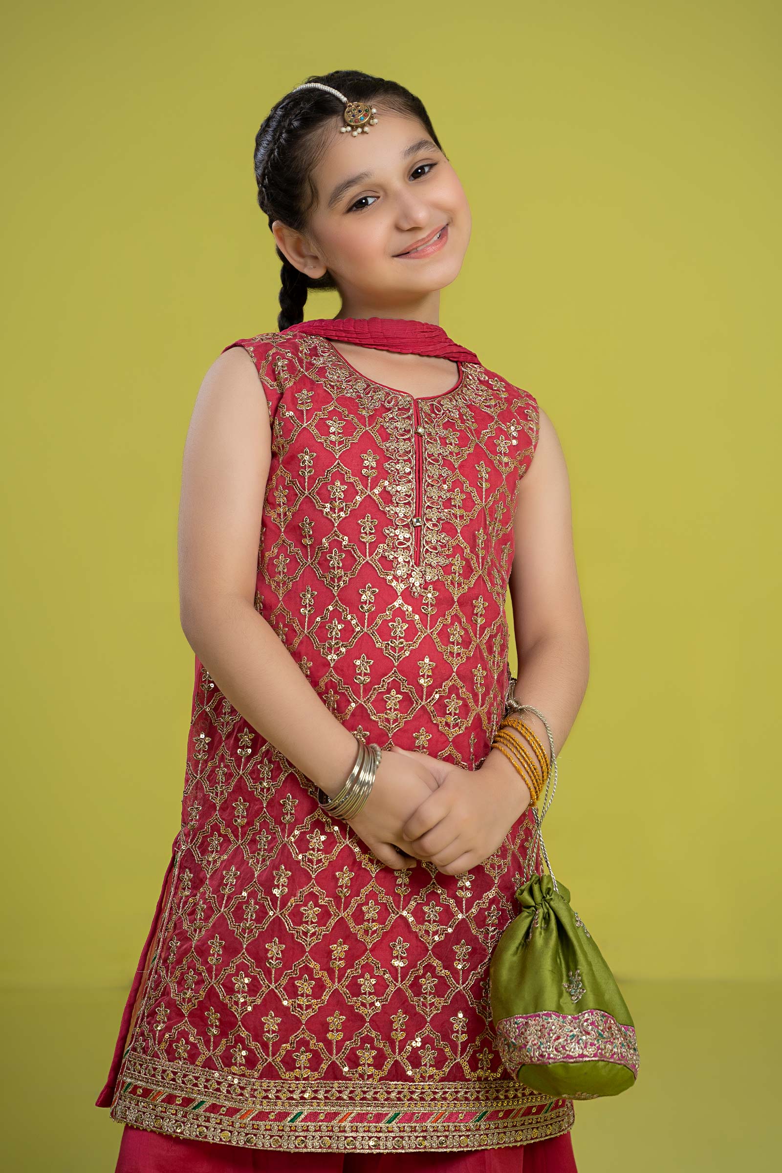 Maria B | 3 Piece Embroidered Organza Suit | MKS-EF24-14 - House Of Hania