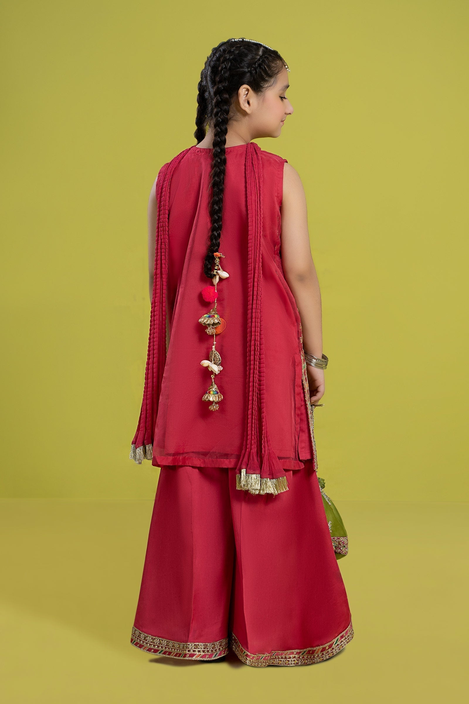 Maria B | 3 Piece Embroidered Organza Suit | MKS-EF24-14 - House Of Hania