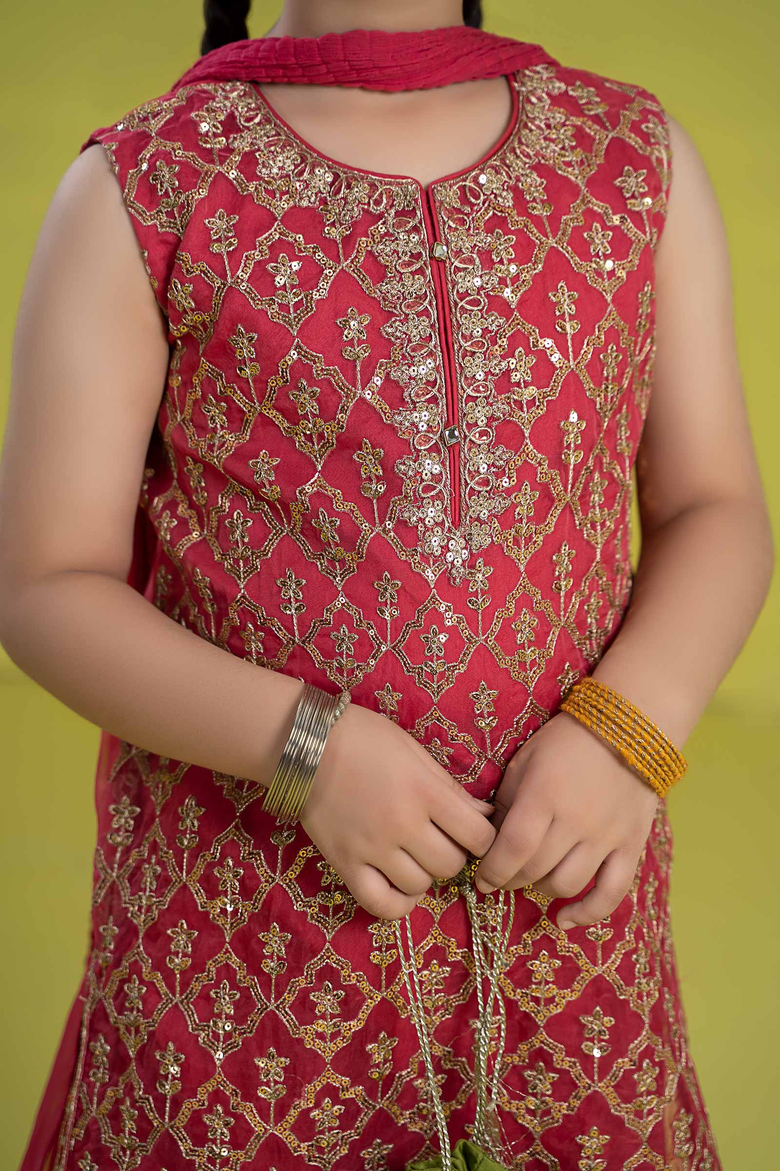 Maria B | 3 Piece Embroidered Organza Suit | MKS-EF24-14 - House Of Hania