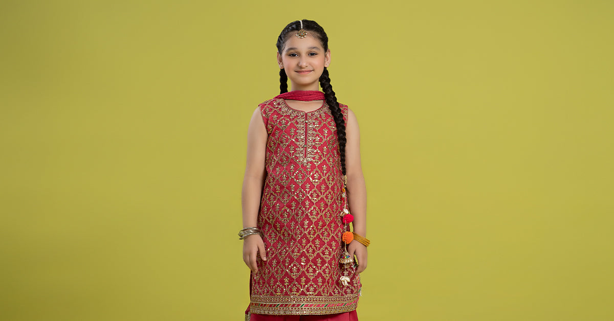 Maria B | 3 Piece Embroidered Organza Suit | MKS-EF24-14 - House Of Hania