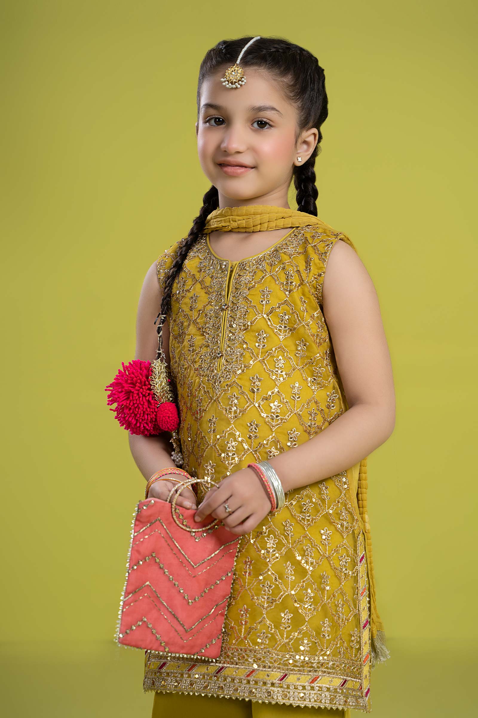 Maria B | 3 Piece Embroidered Organza Suit | MKS-EF24-14 - House Of Hania