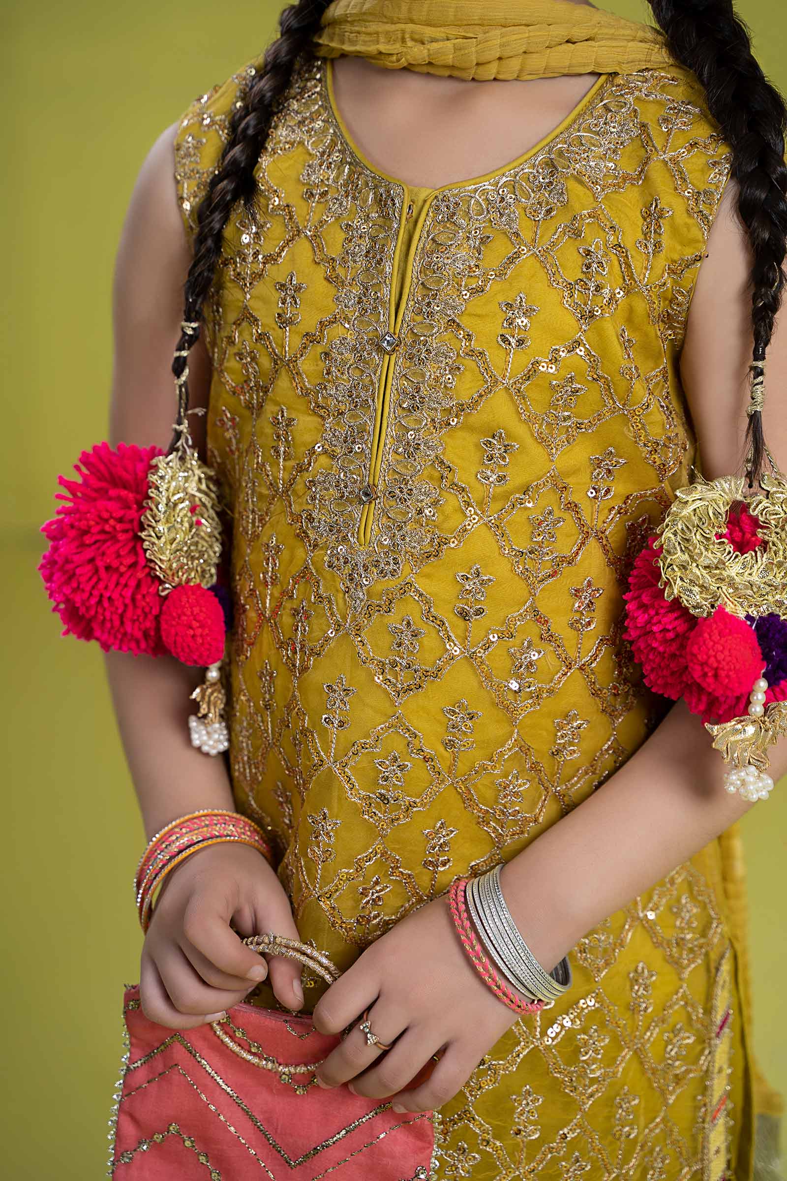 Maria B | 3 Piece Embroidered Organza Suit | MKS-EF24-14 - House Of Hania