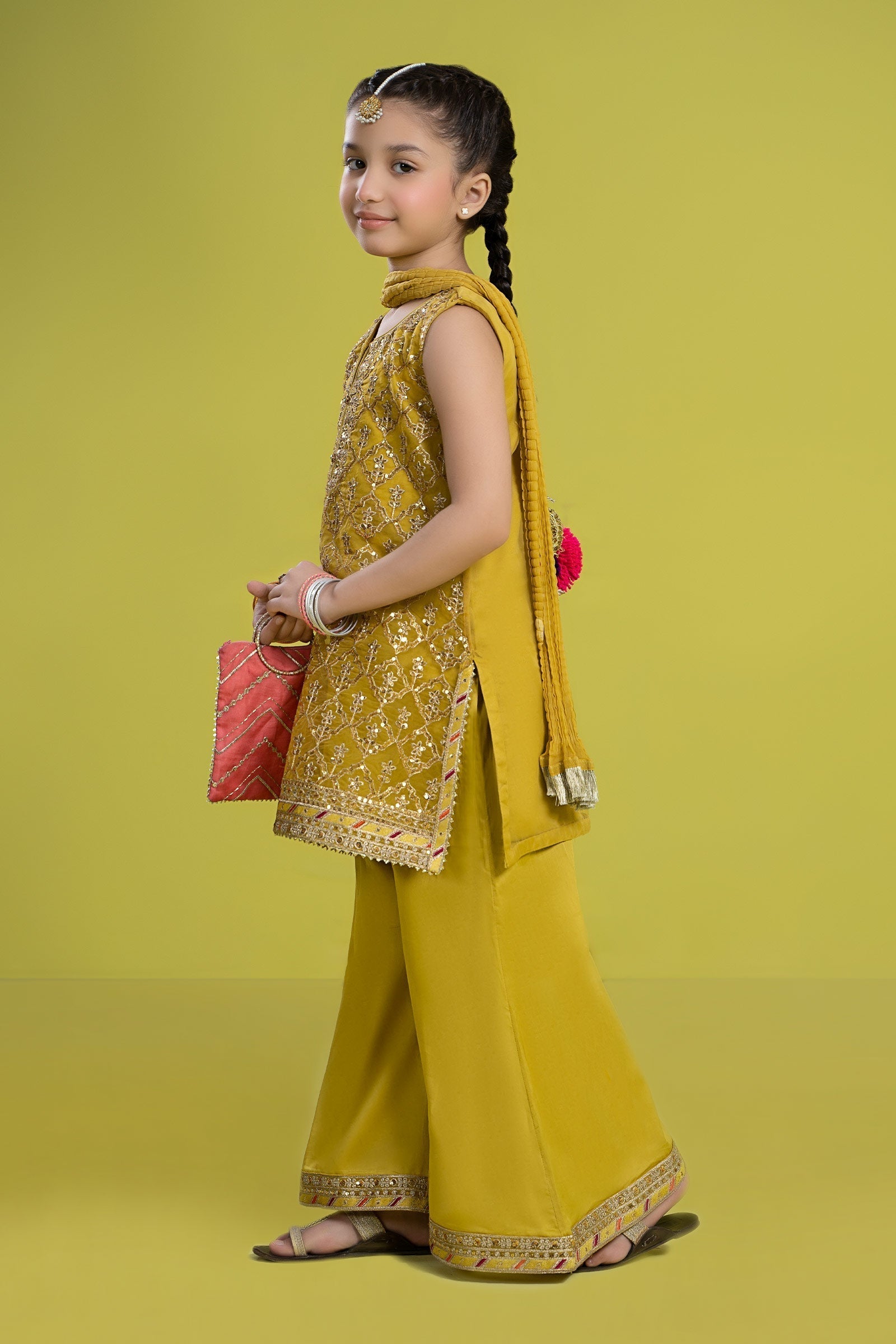 Maria B | 3 Piece Embroidered Organza Suit | MKS-EF24-14 - House Of Hania