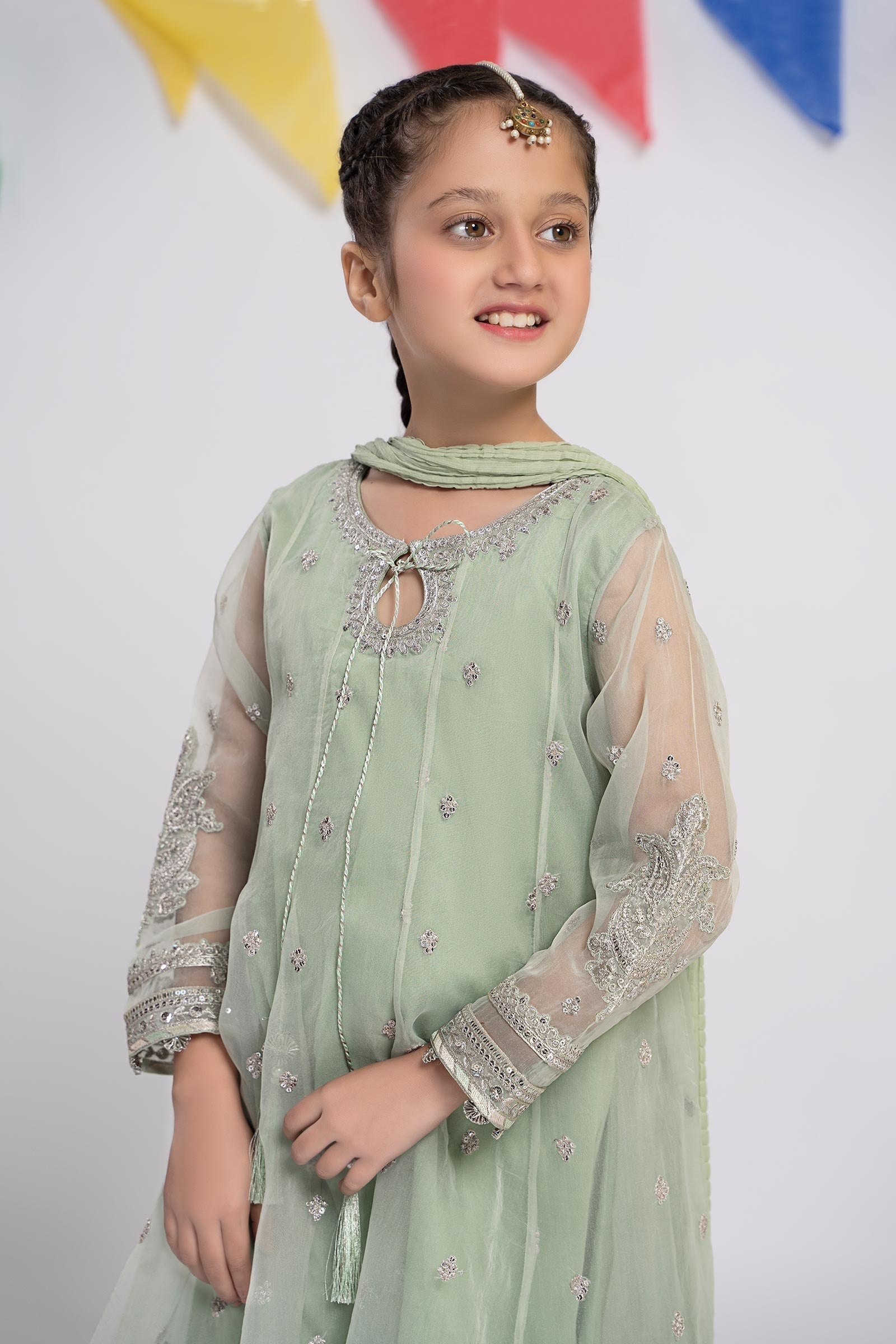 Maria B | 3 Piece Embroidered Organza Suit | MKS-EF24-15 - House Of Hania
