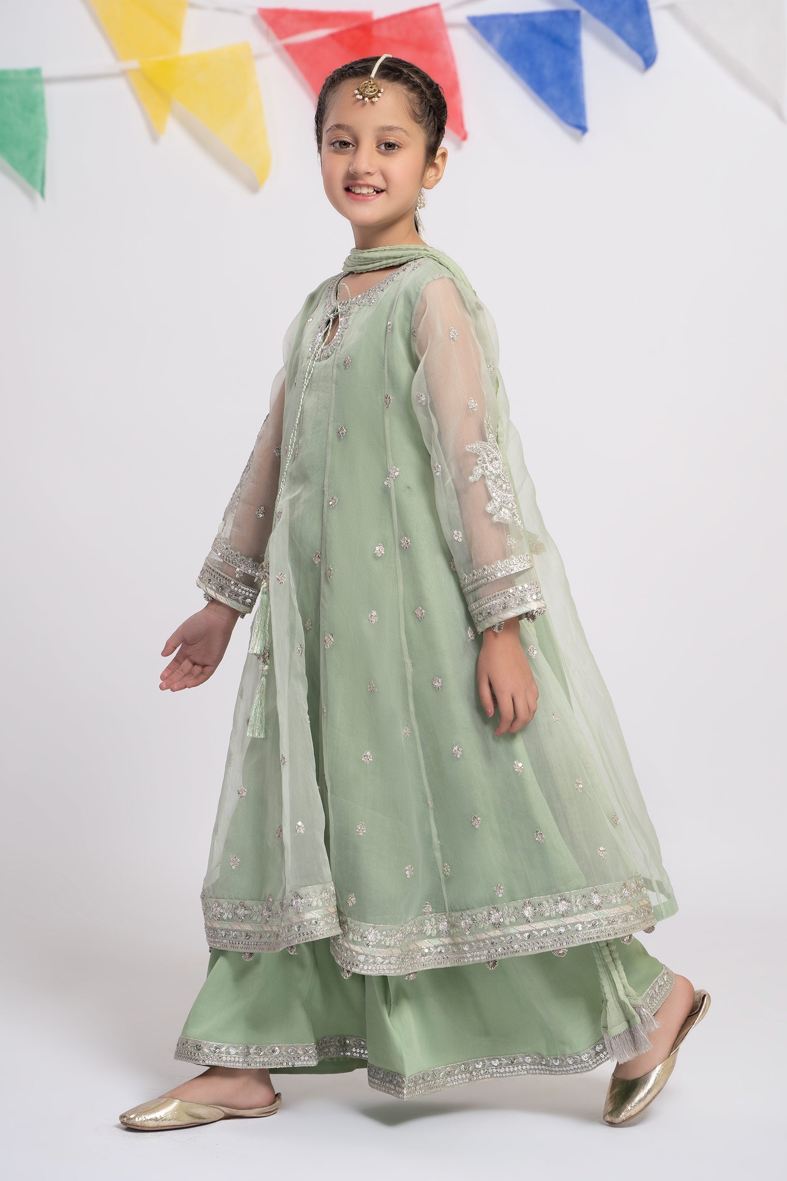 Maria B | 3 Piece Embroidered Organza Suit | MKS-EF24-15 - House Of Hania