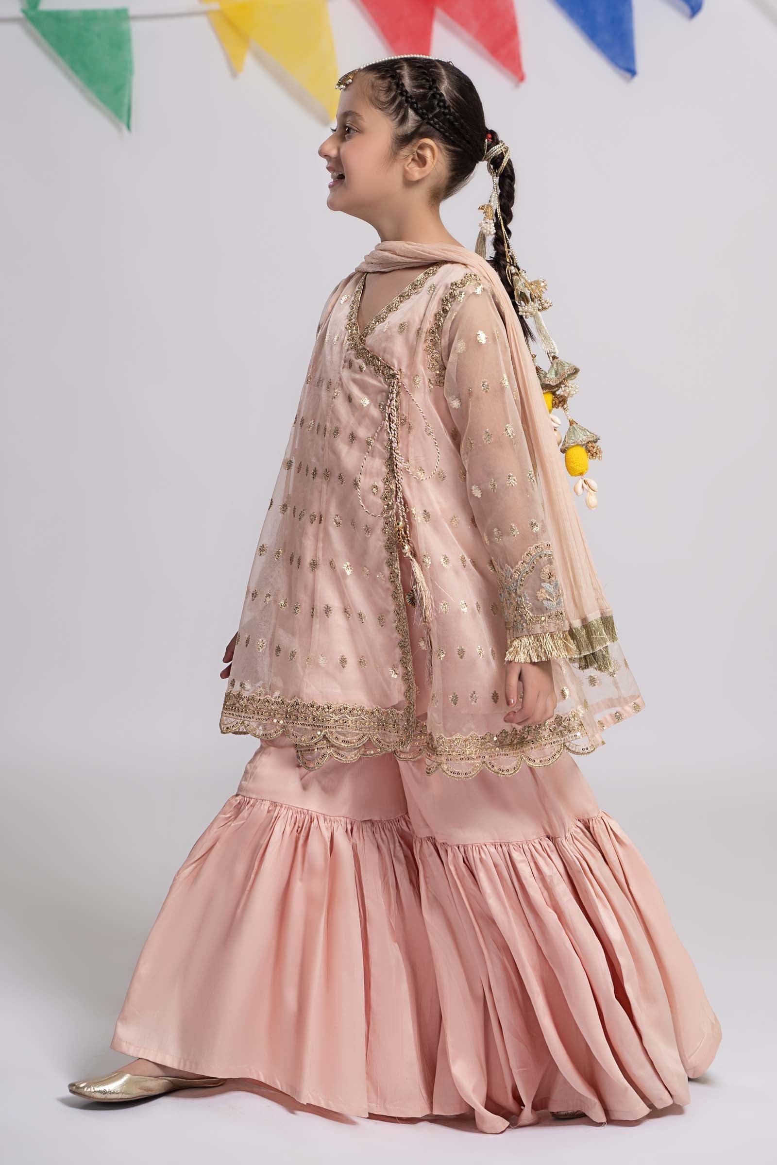 Maria B | 3 Piece Embroidered Organza Suit | MKS-EF24-18 - House Of Hania