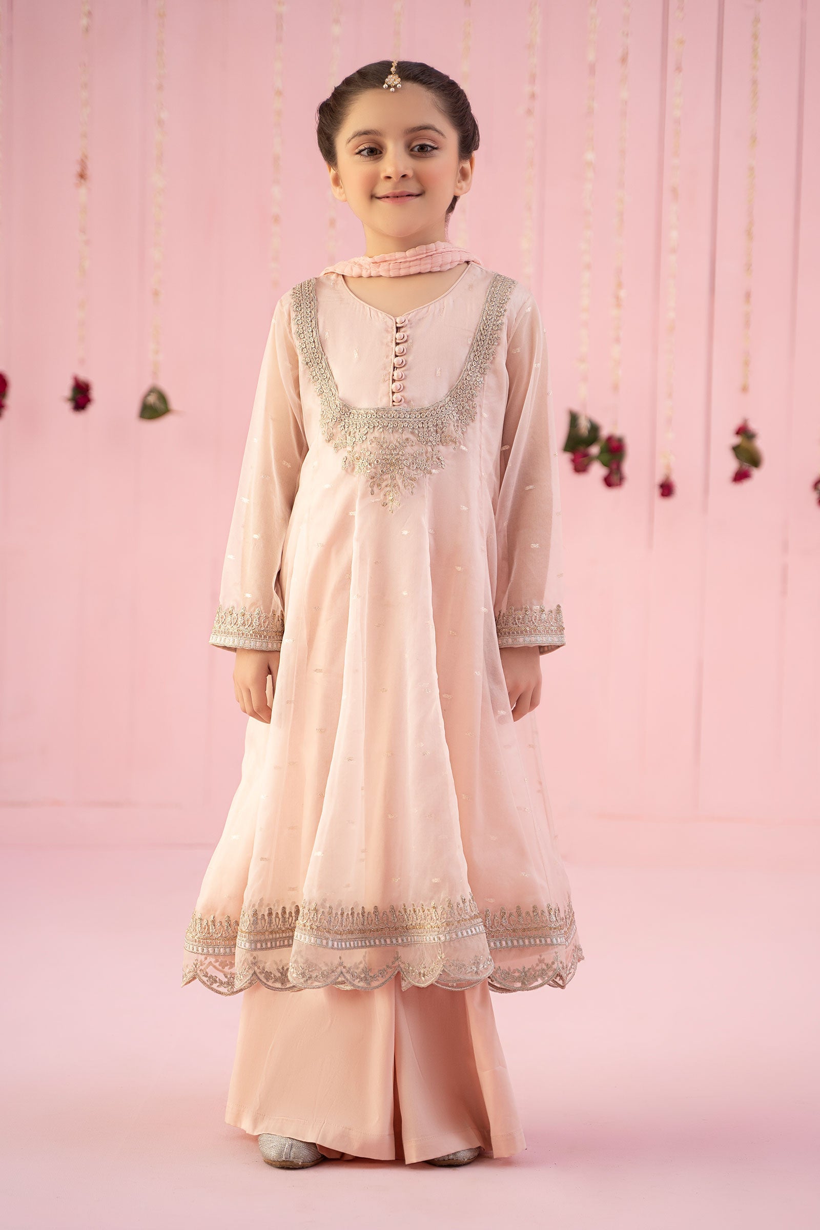 Maria B | 3 Piece Embroidered Organza Suit | MKS-EF24-19 - House Of Hania