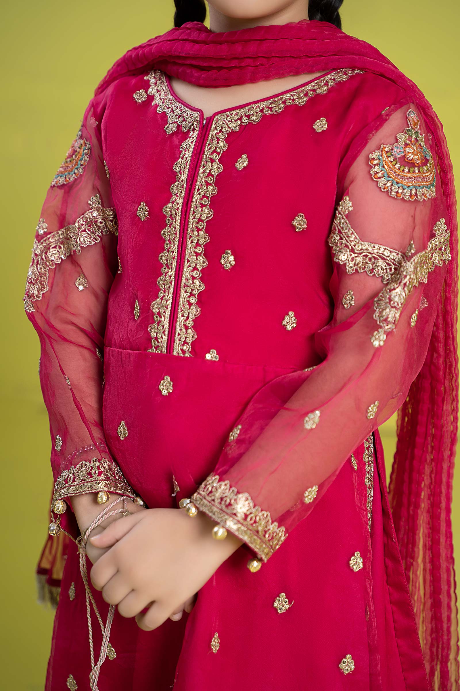 Maria B | 3 Piece Embroidered Organza Suit | MKS-EF24-23 - House Of Hania