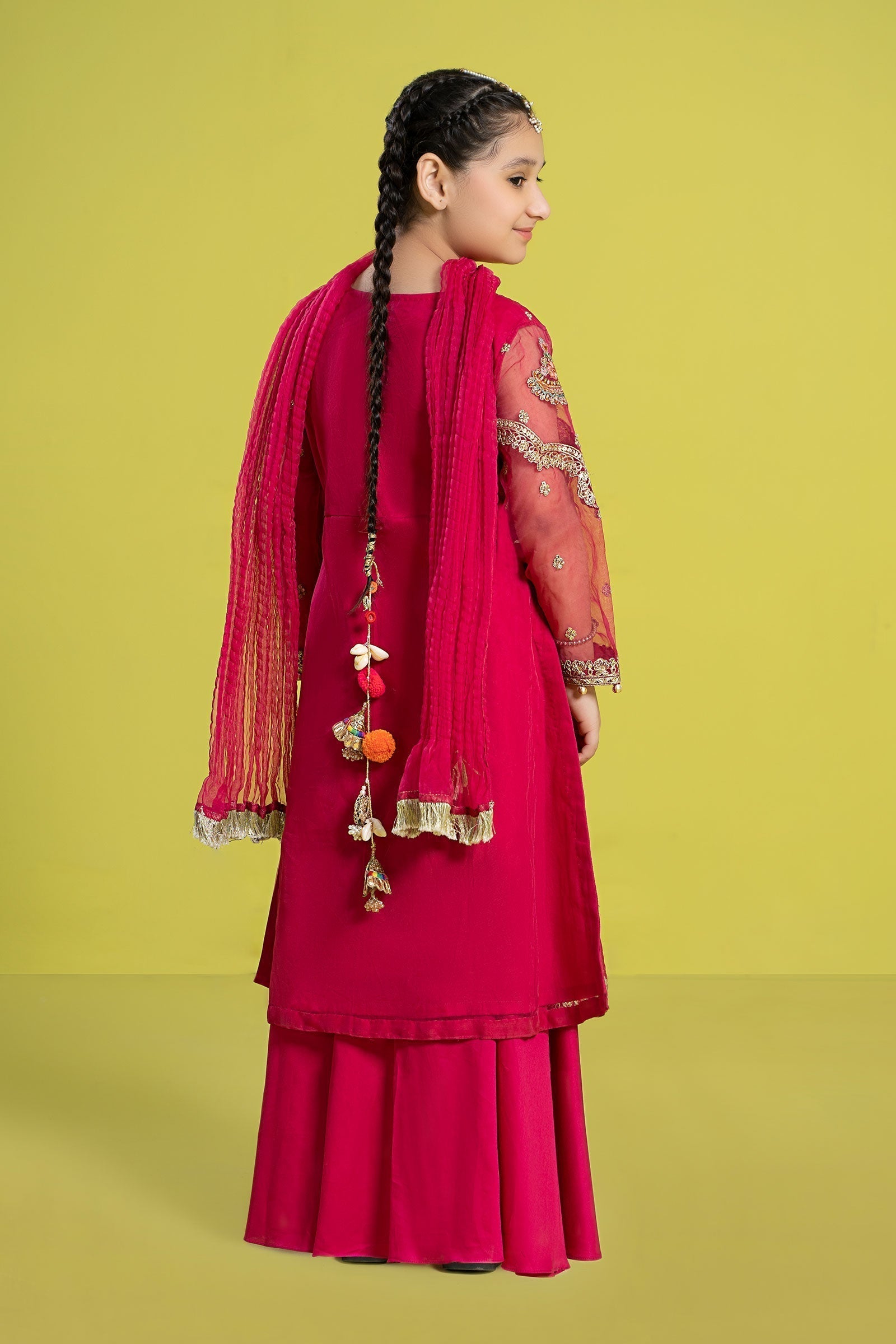 Maria B | 3 Piece Embroidered Organza Suit | MKS-EF24-23 - House Of Hania