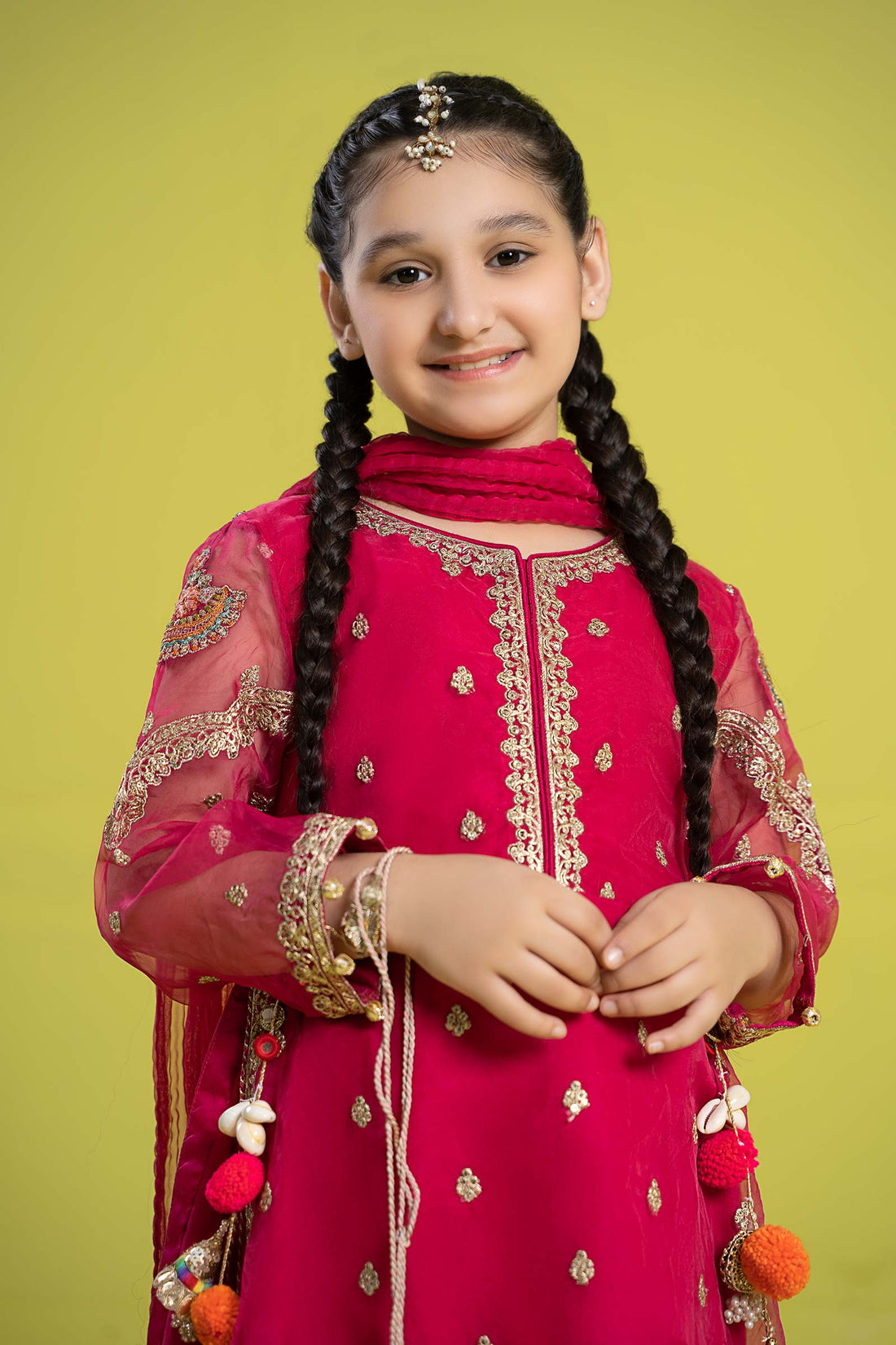 Maria B | 3 Piece Embroidered Organza Suit | MKS-EF24-23 - House Of Hania