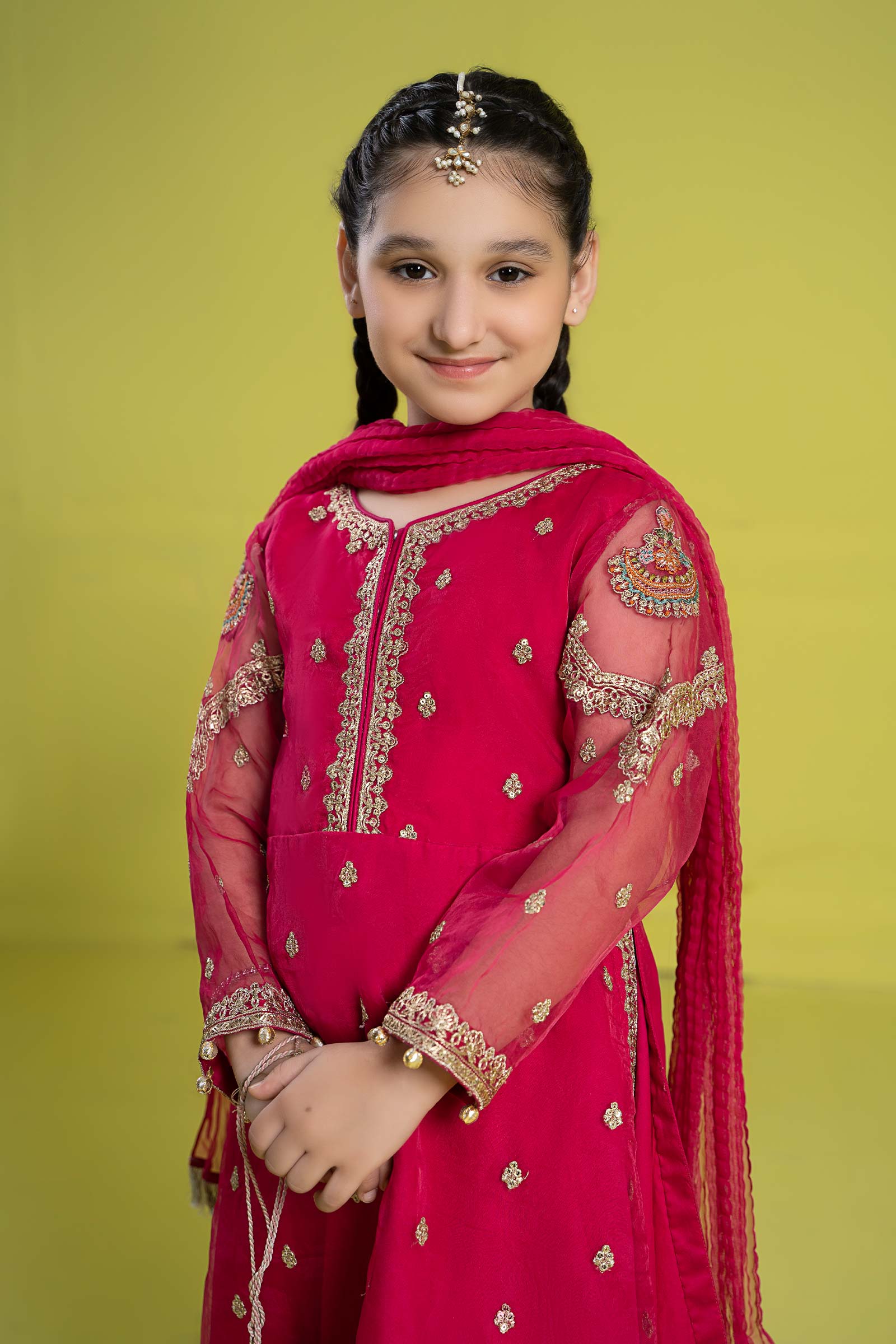 Maria B | 3 Piece Embroidered Organza Suit | MKS-EF24-23 - House Of Hania