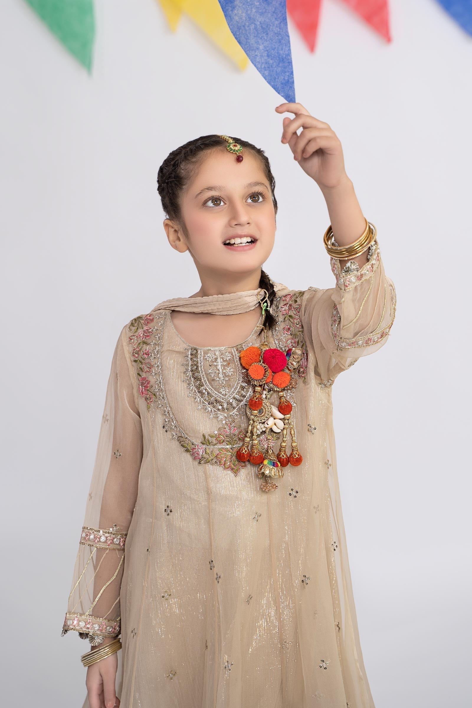 Maria B | 3 Piece Embroidered Organza Suit | MKS-EF24-26 - House Of Hania