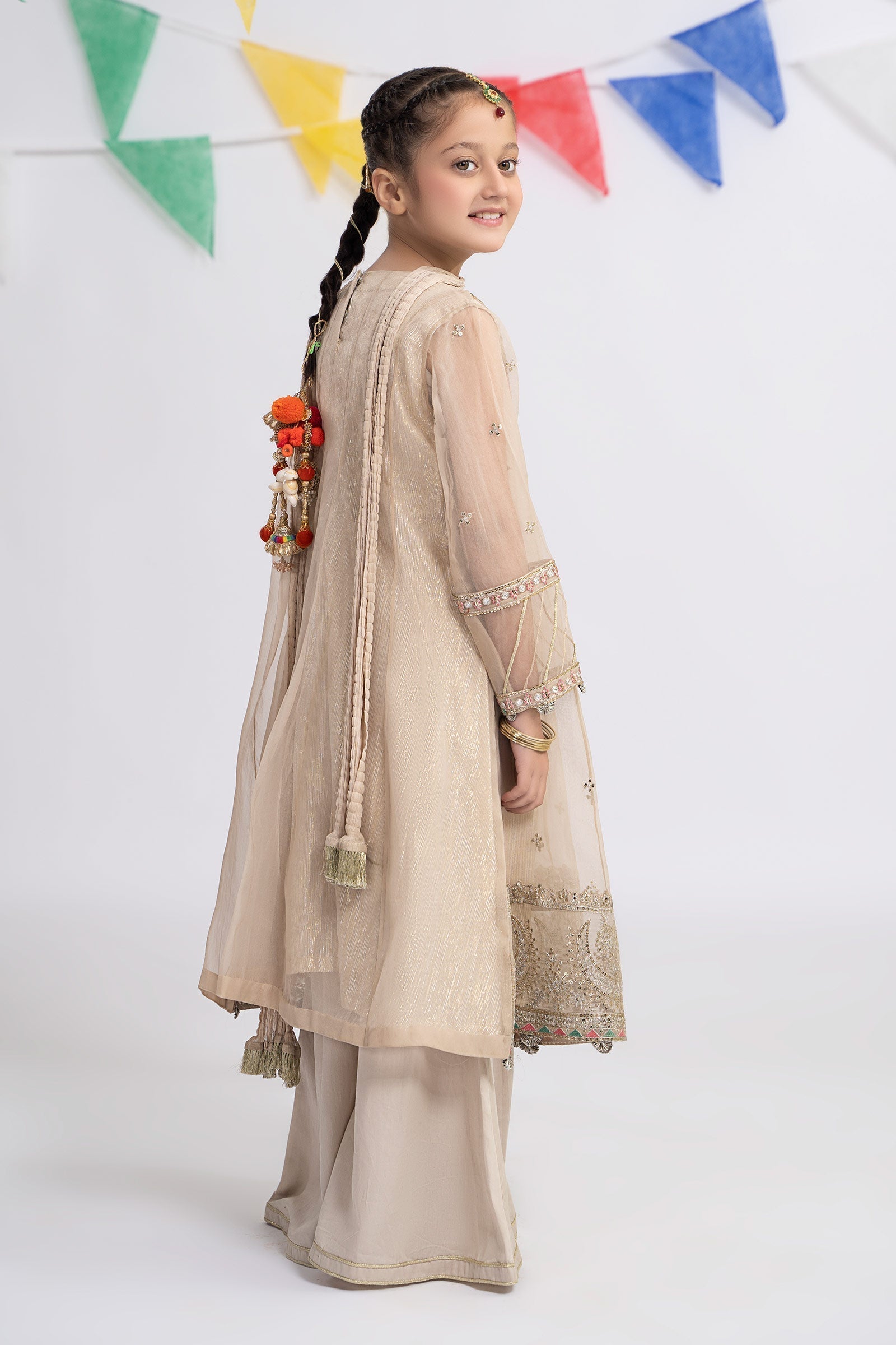 Maria B | 3 Piece Embroidered Organza Suit | MKS-EF24-26 - House Of Hania