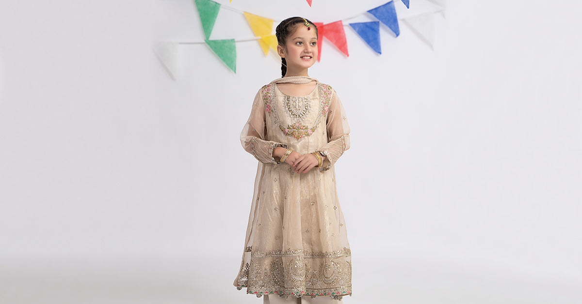 Maria B | 3 Piece Embroidered Organza Suit | MKS-EF24-26 - House Of Hania