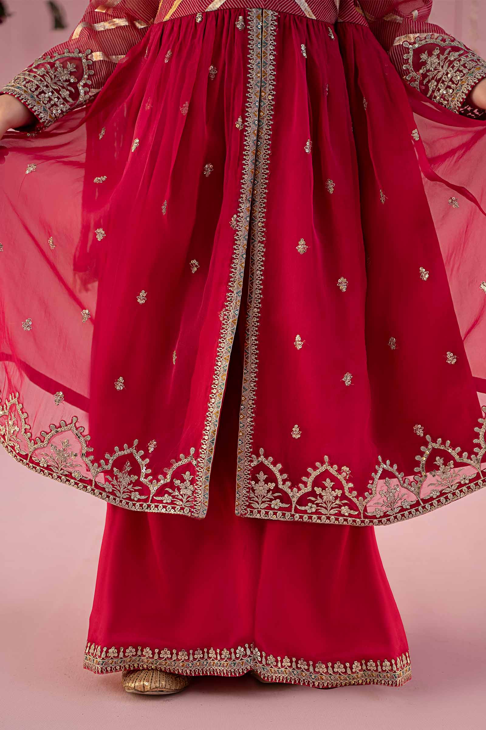 Maria B | 3 Piece Embroidered Organza Suit | MKS-EF24-27 - House Of Hania