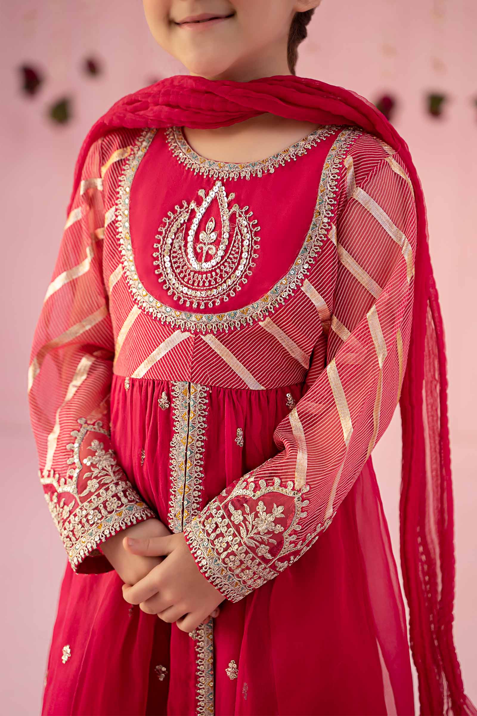 Maria B | 3 Piece Embroidered Organza Suit | MKS-EF24-27 - House Of Hania