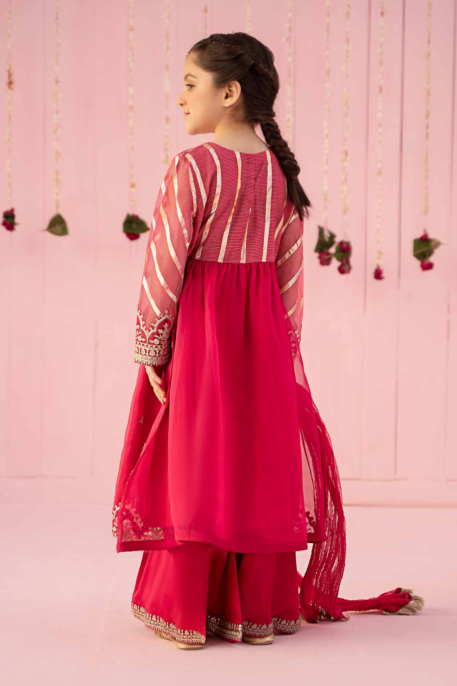 Maria B | 3 Piece Embroidered Organza Suit | MKS-EF24-27 - House Of Hania