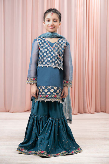 Maria B | 3 Piece Embroidered Organza Suit | MKS-EF24-29 - House Of Hania
