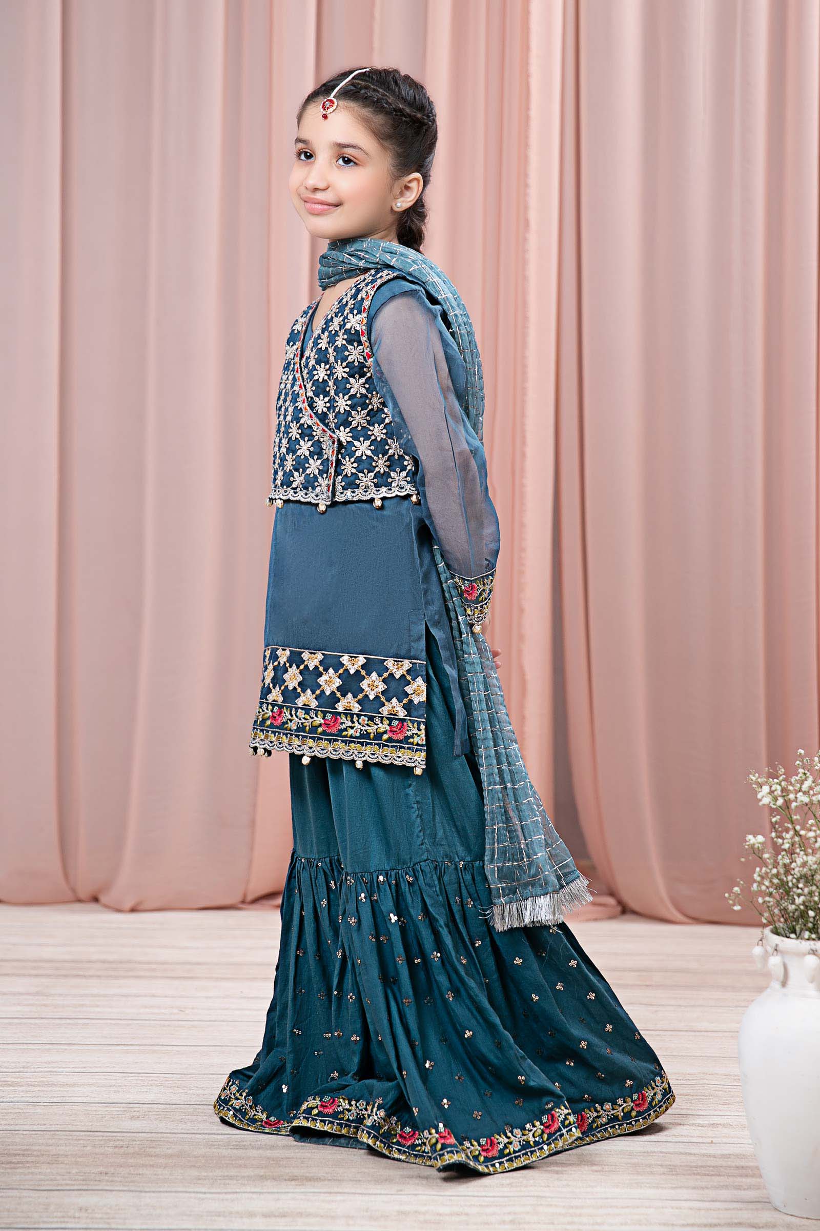 Maria B | 3 Piece Embroidered Organza Suit | MKS-EF24-29 - House Of Hania