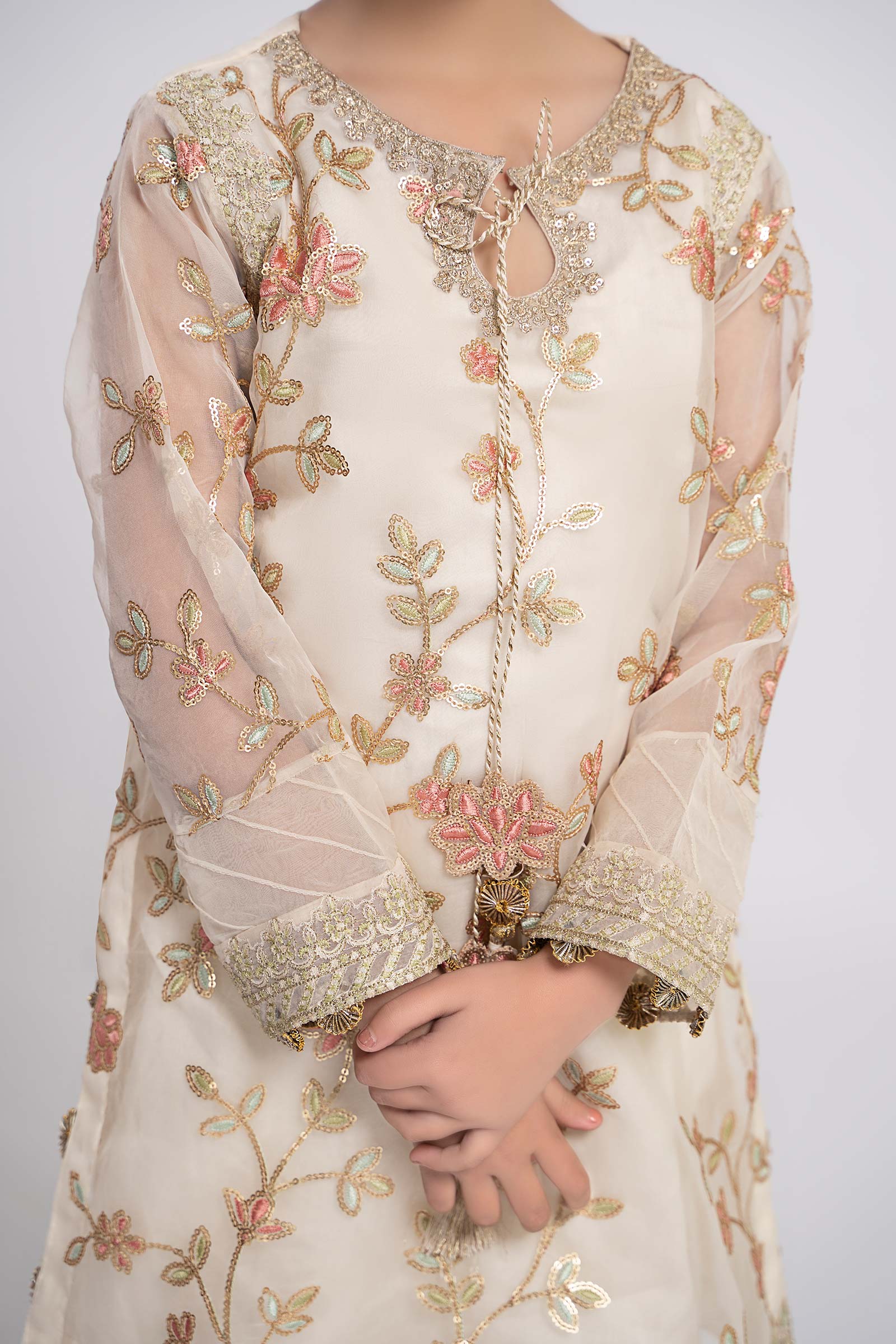 Maria B | 3 Piece Embroidered Organza Suit | MKS-EF24-30 - House Of Hania