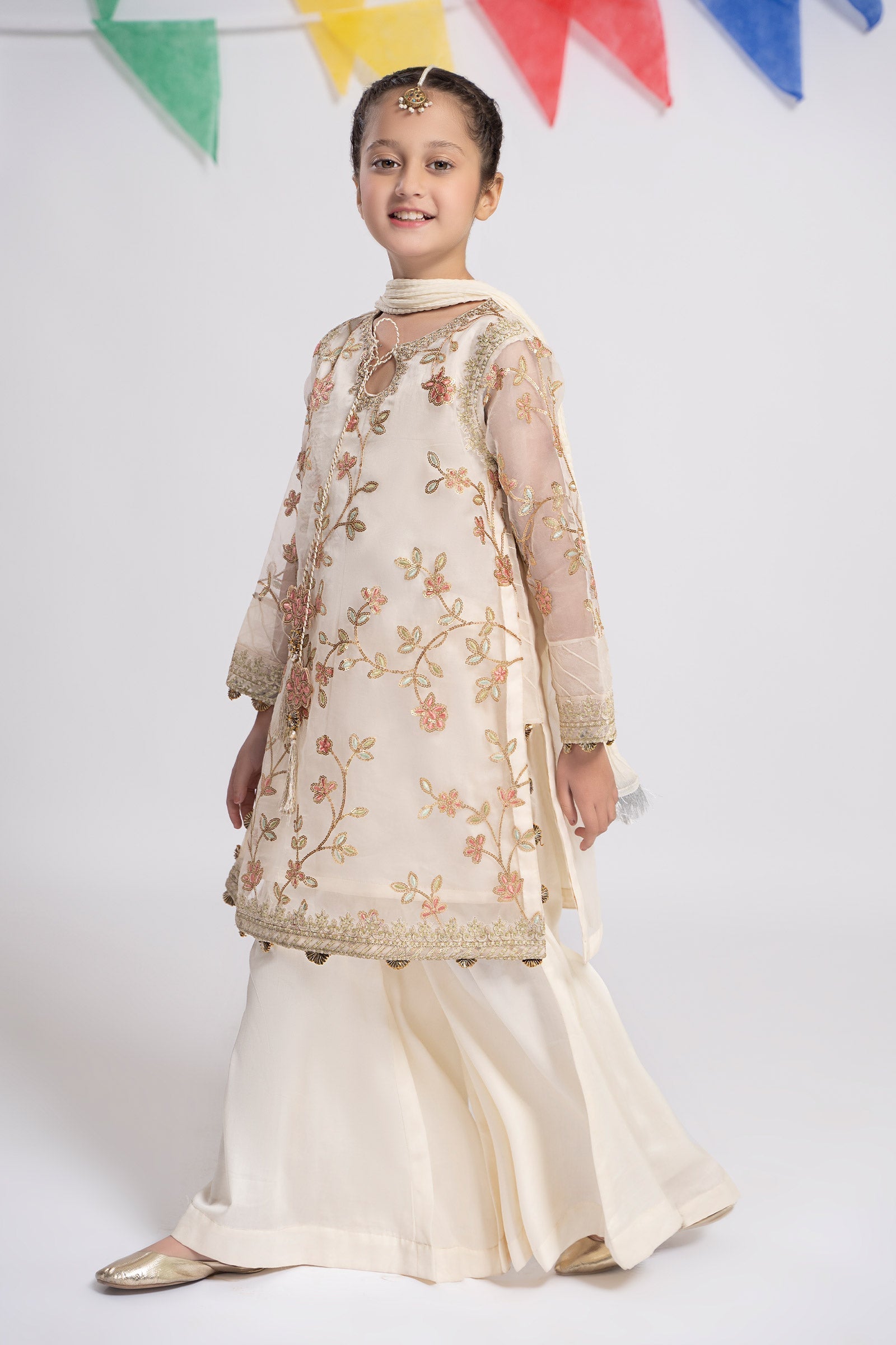 Maria B | 3 Piece Embroidered Organza Suit | MKS-EF24-30 - House Of Hania