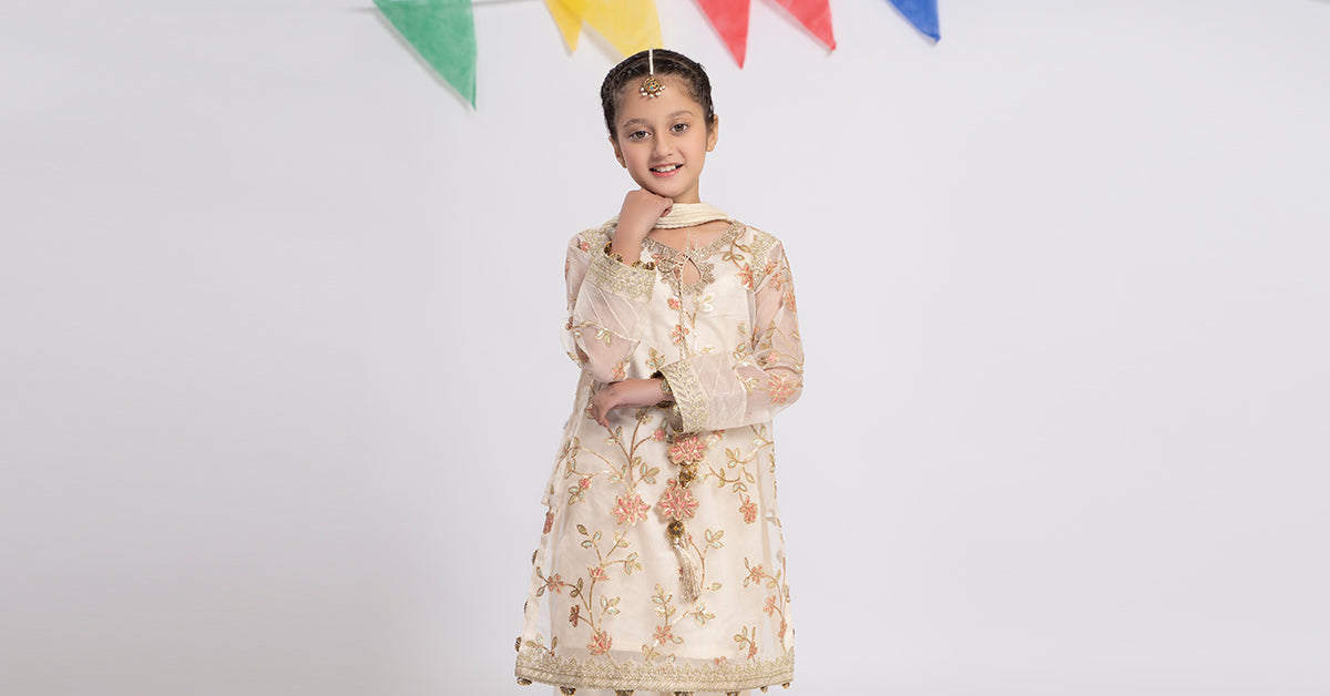 Maria B | 3 Piece Embroidered Organza Suit | MKS-EF24-30 - House Of Hania