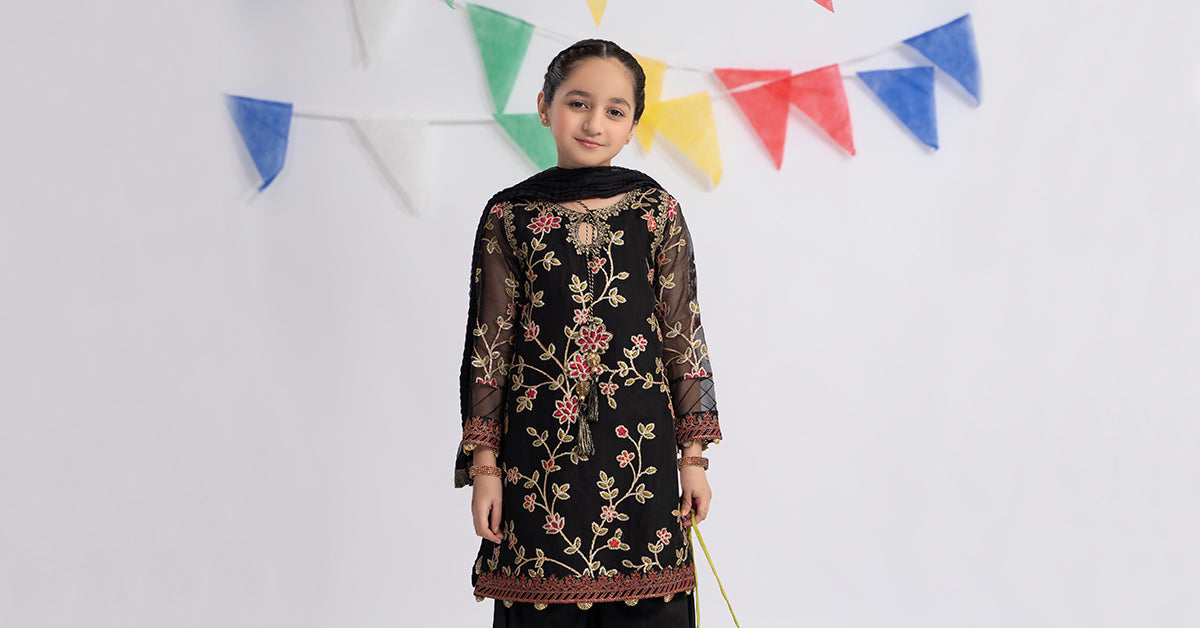 Maria B | 3 Piece Embroidered Organza Suit | MKS-EF24-30 - House Of Hania