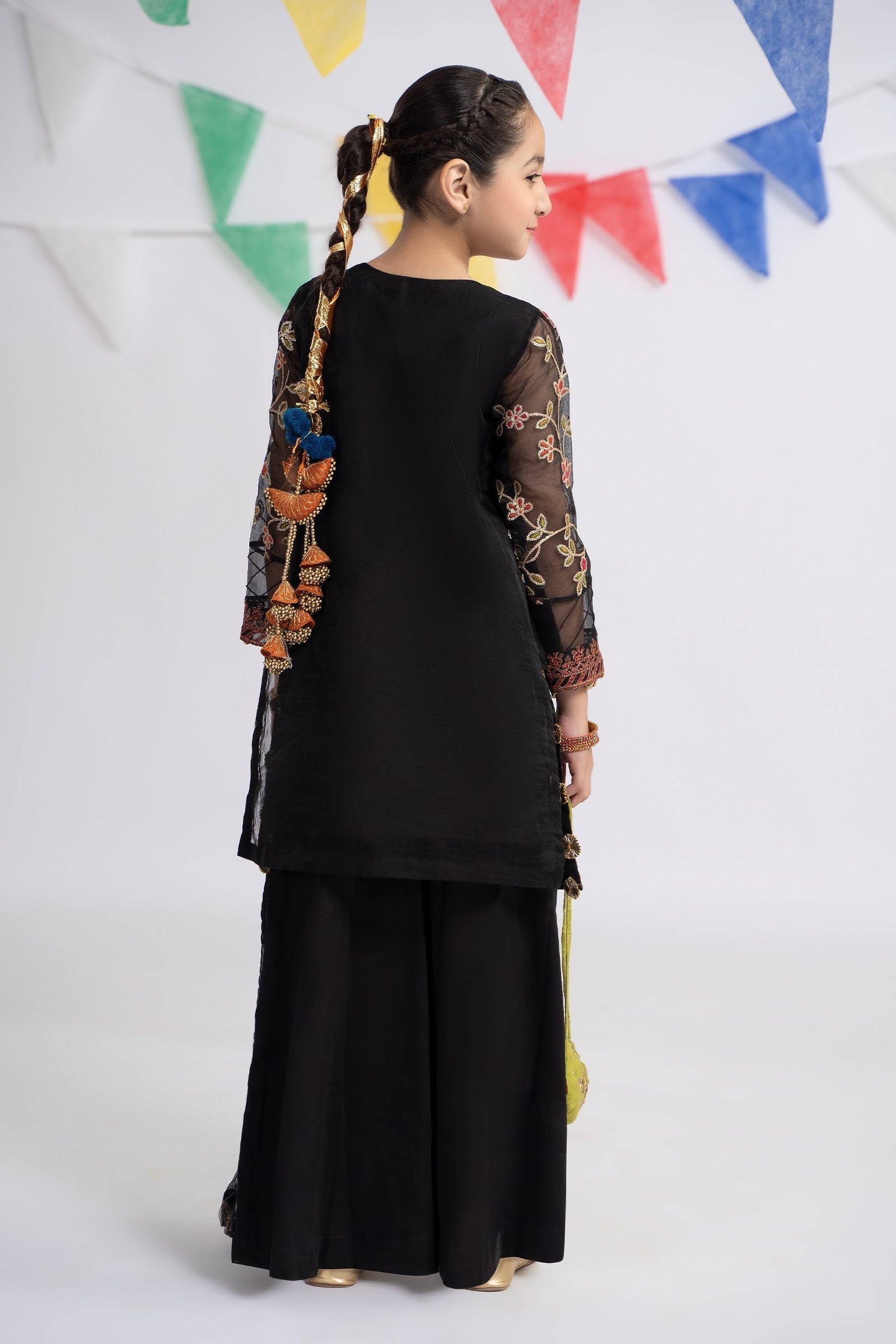 Maria B | 3 Piece Embroidered Organza Suit | MKS-EF24-30 - House Of Hania