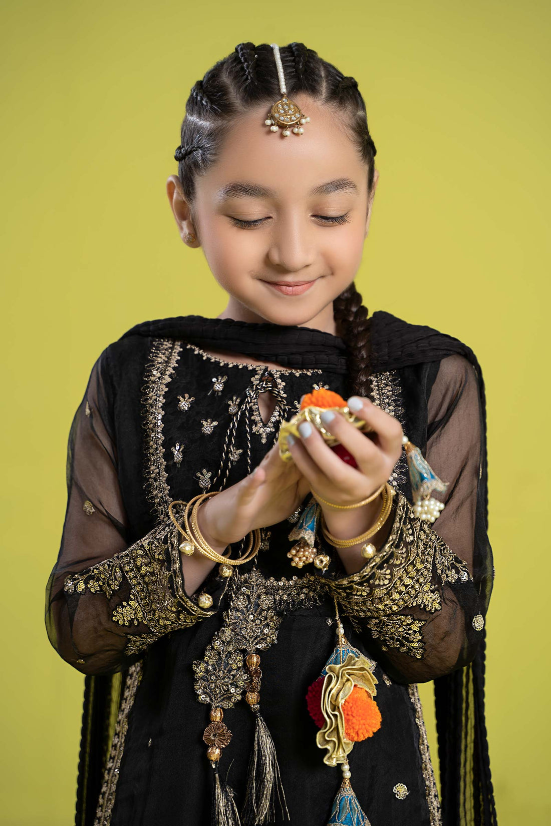 Maria B | 3 Piece Embroidered Organza Suit | MKS-EF24-37 - House Of Hania